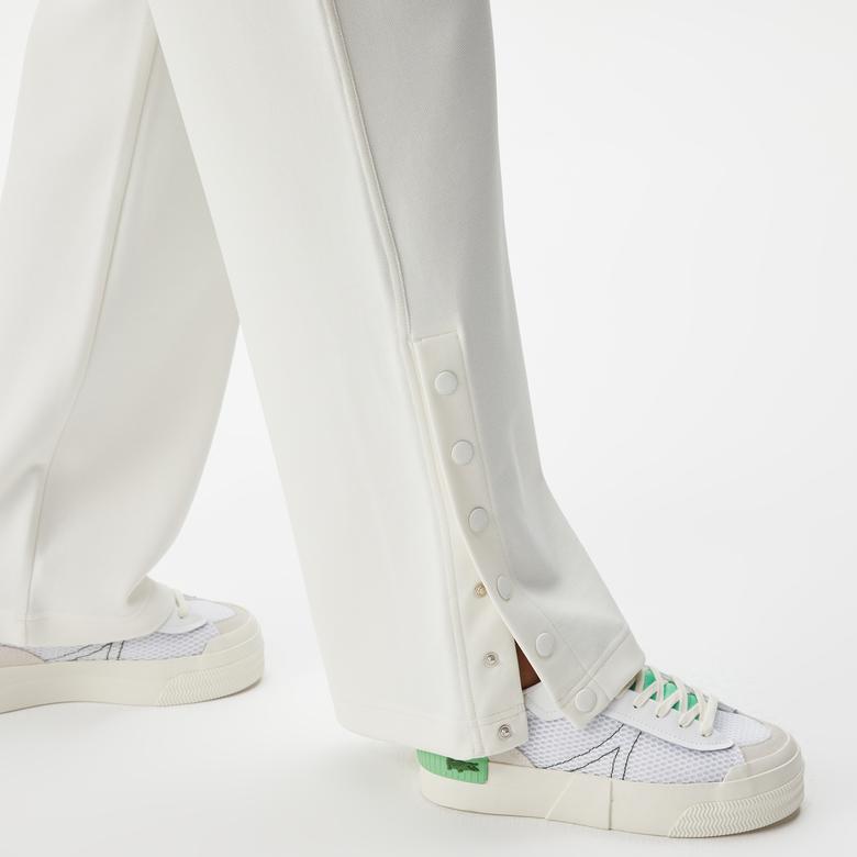 Kadın Straight Fit Beyaz Eşofman Altı