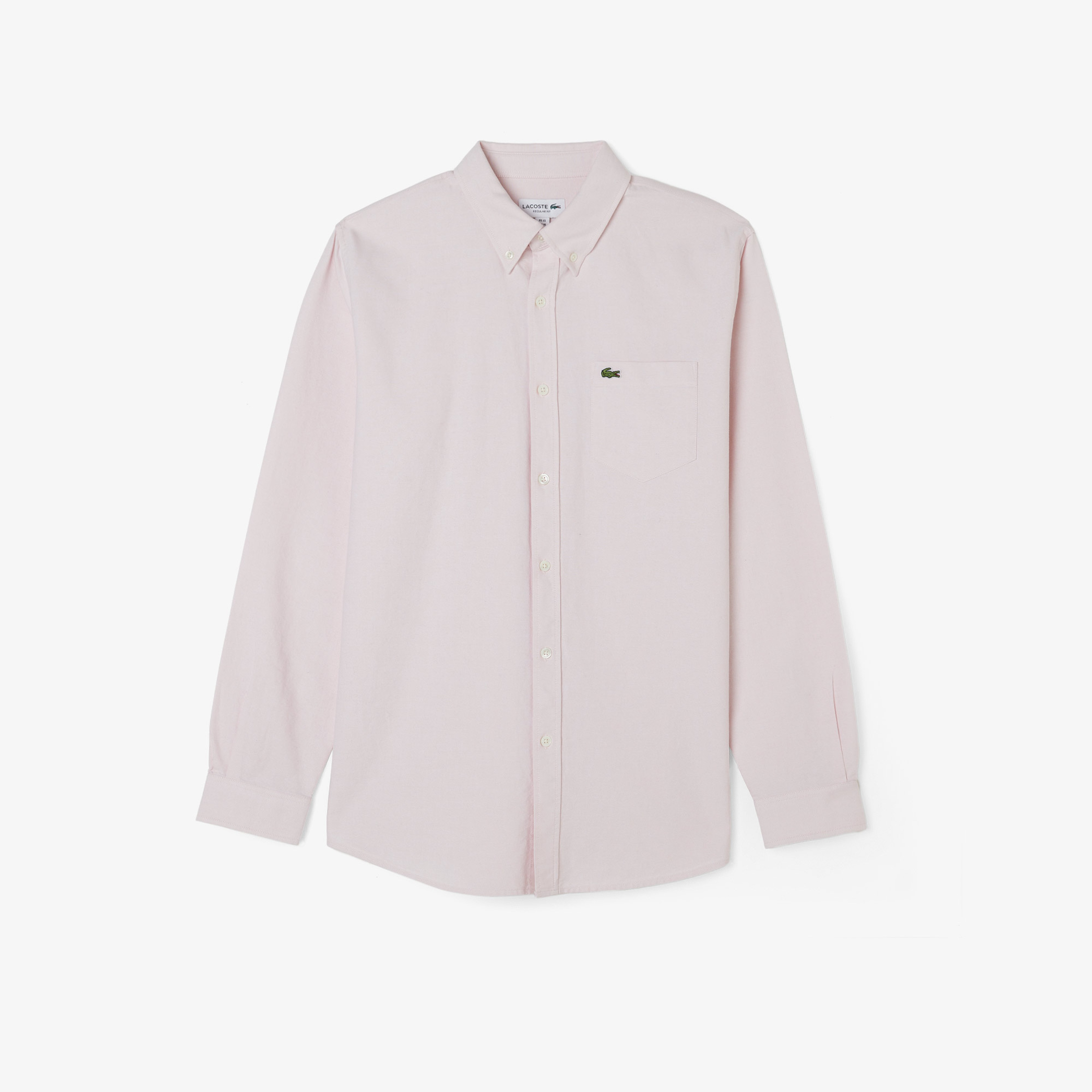 Erkek Regular Fit Düğmeli Yaka Pembe Gömlek