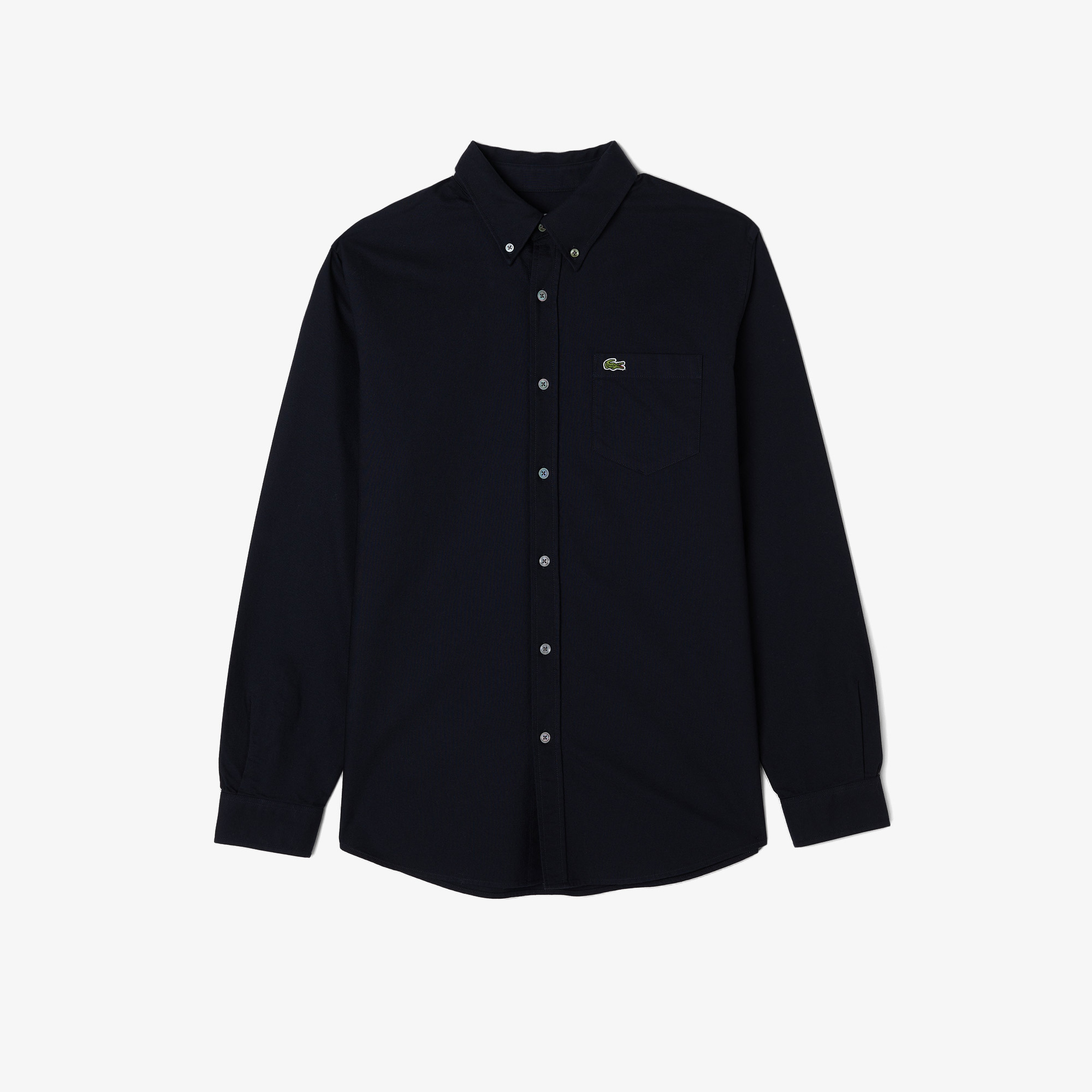 Erkek Regular Fit Düğmeli Yaka Lacivert Gömlek