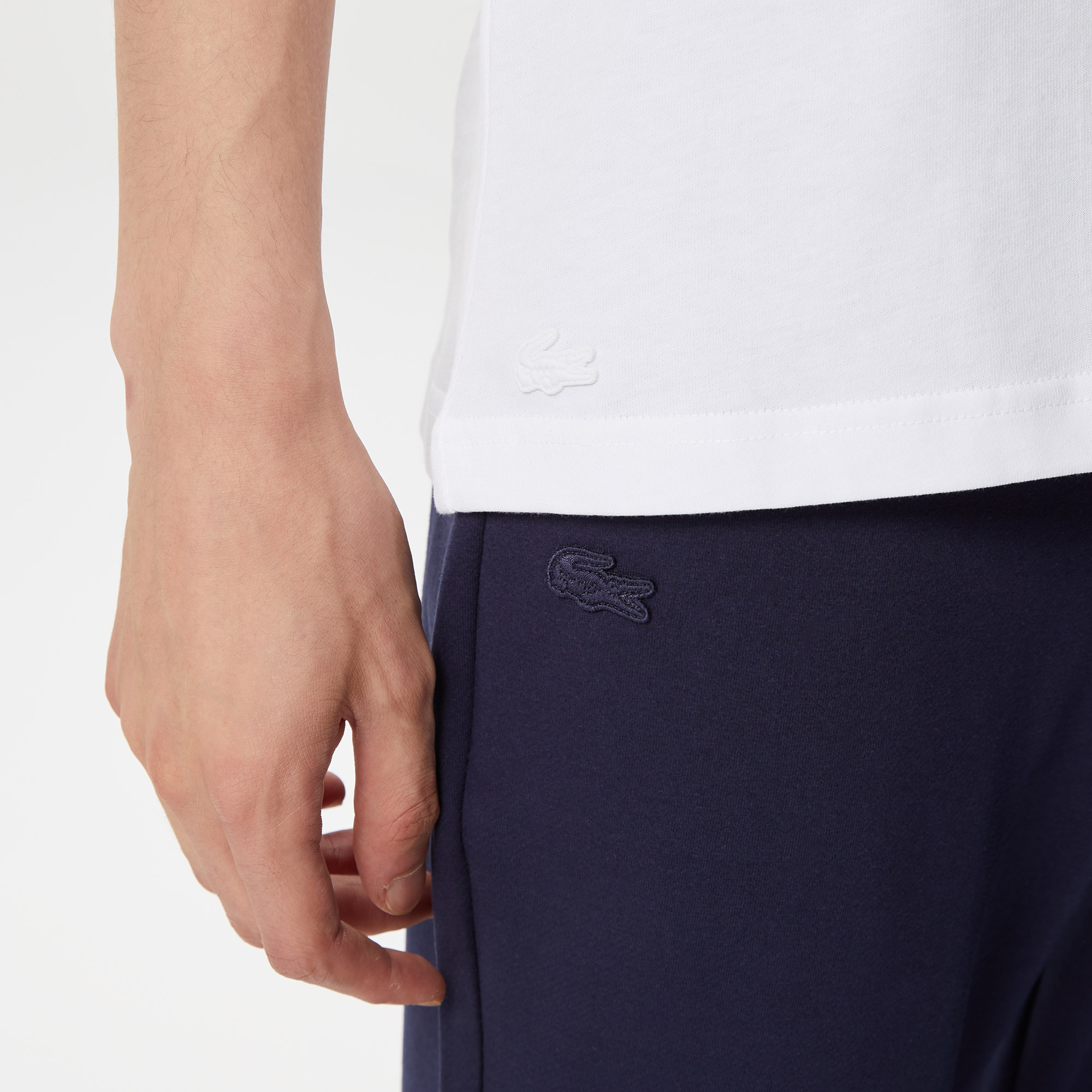 Erkek Relaxed Fit Bisiklet Yaka Baskılı Beyaz T-Shirt