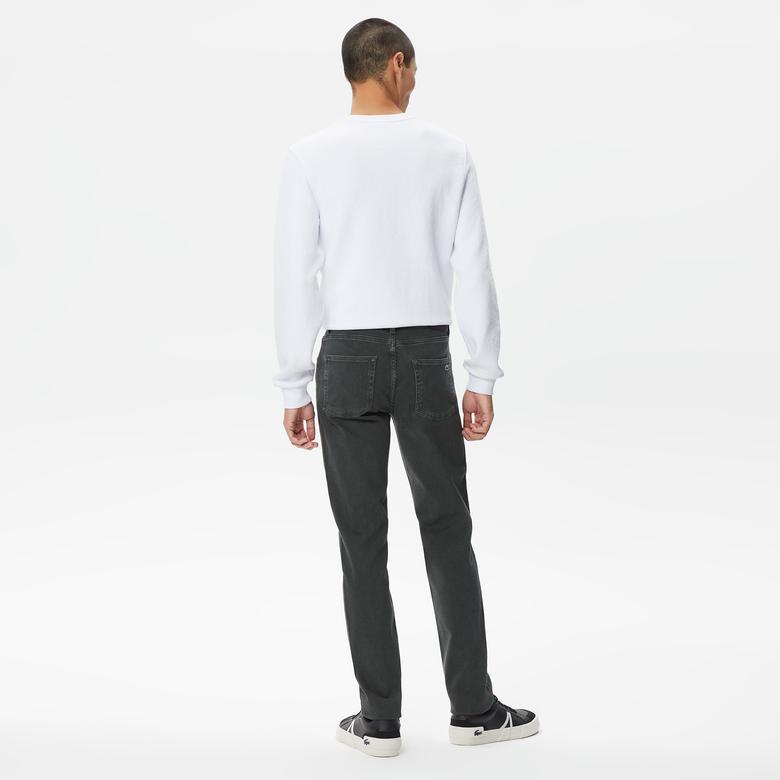 Erkek Slim Fit Denim Yeşil Pantolon