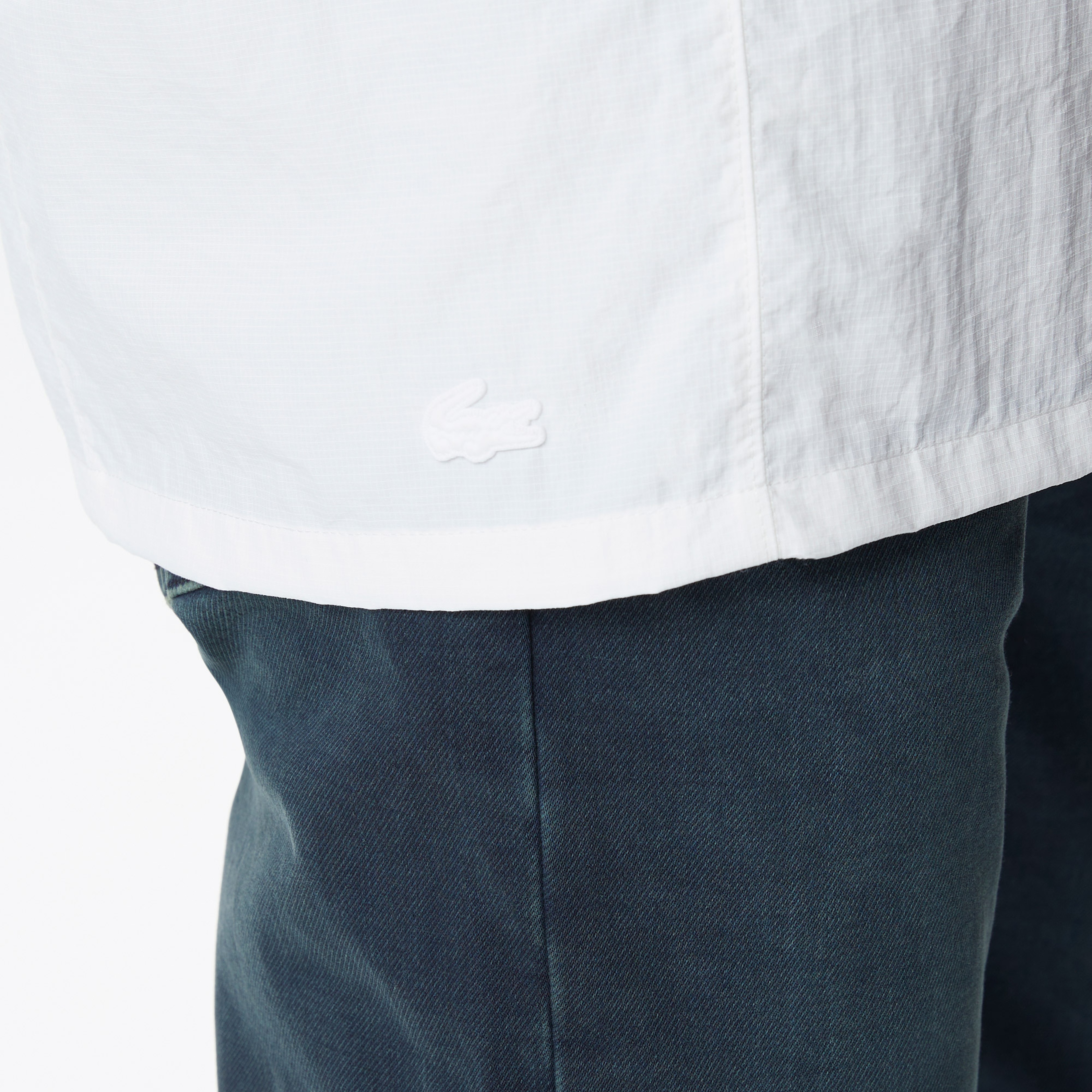 Erkek Relaxed Fit Baskılı Ekru Gömlek