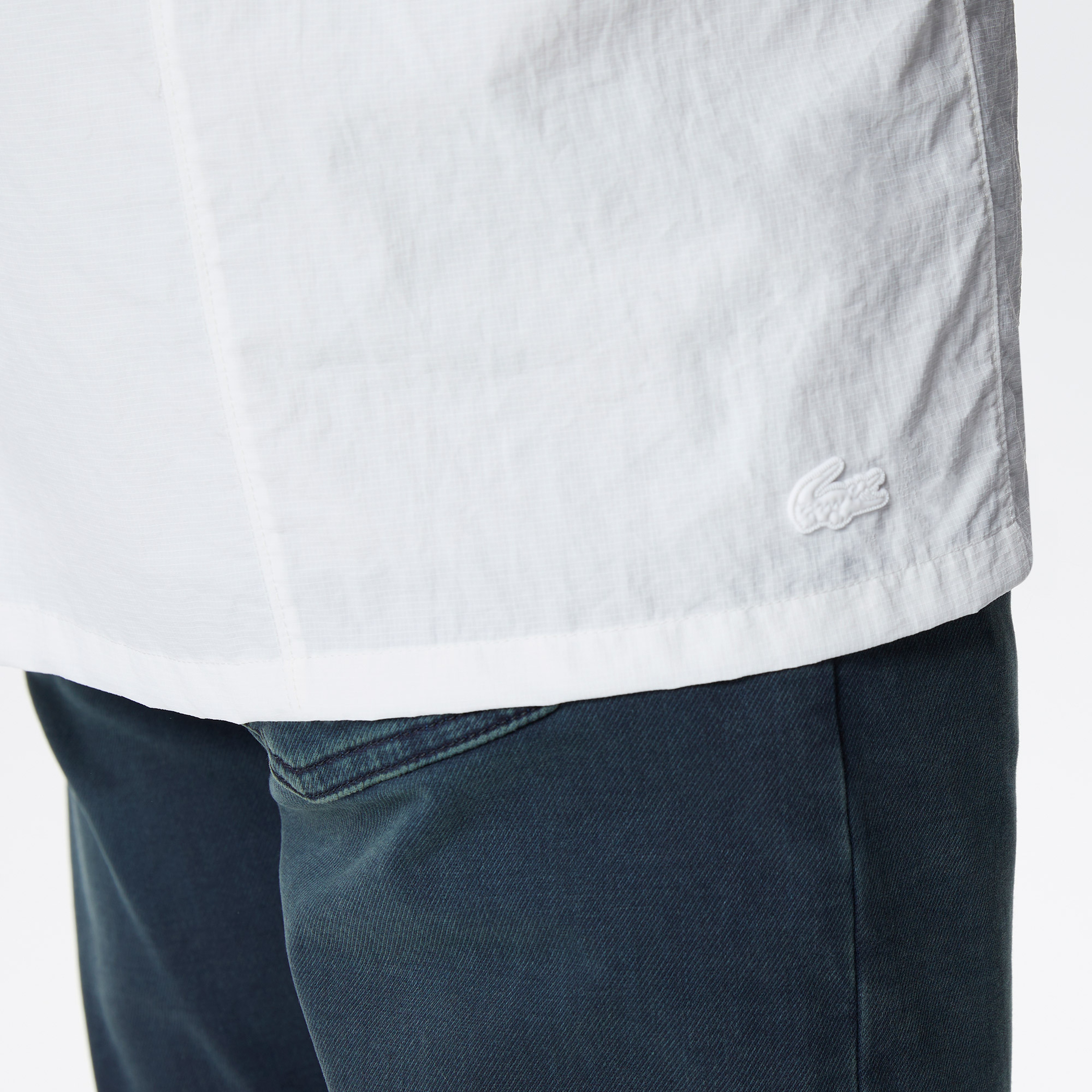 Erkek Relaxed Fit Baskılı Ekru Gömlek