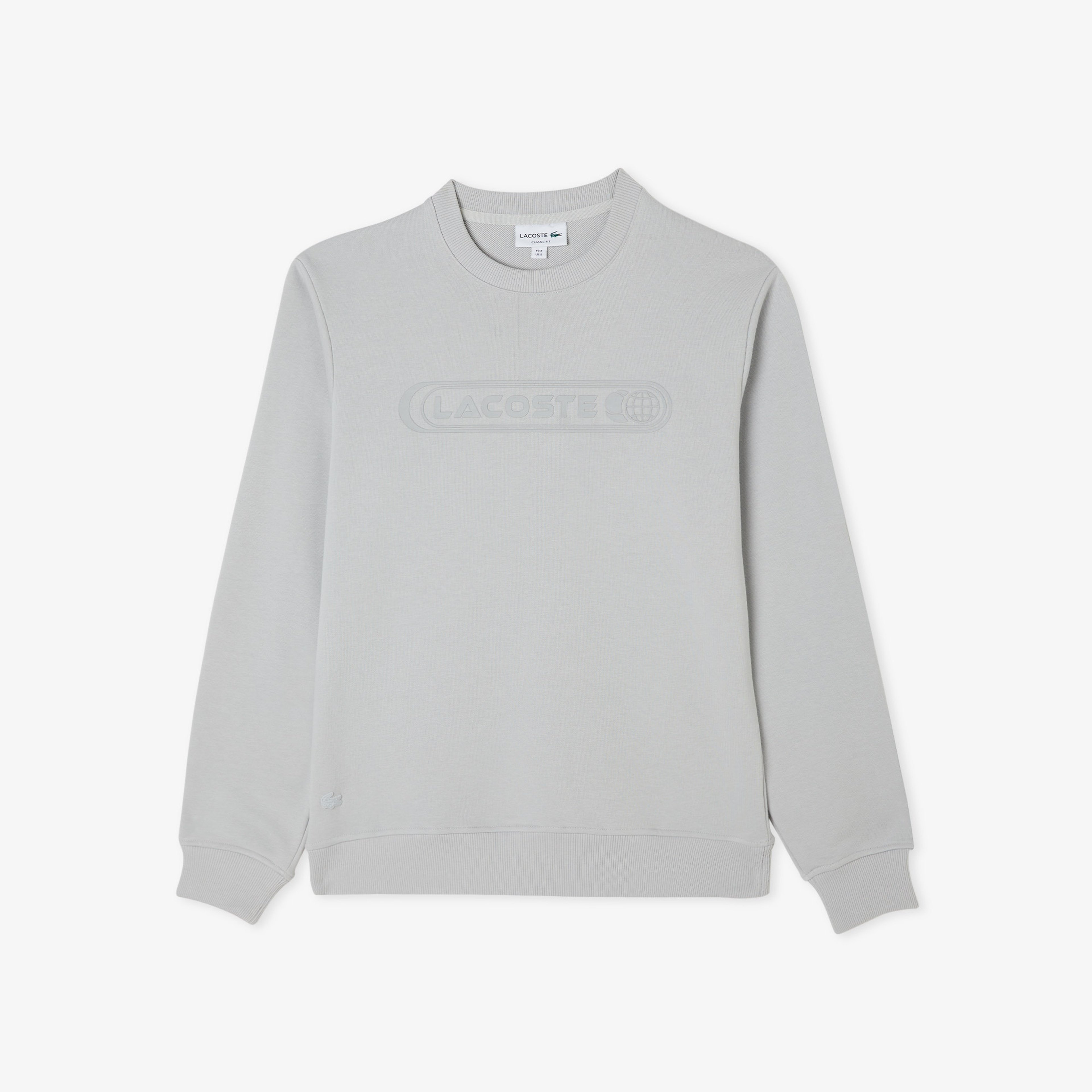 Erkek Relaxed Fit Bisiklet Yaka Baskılı Gri Sweatshirt