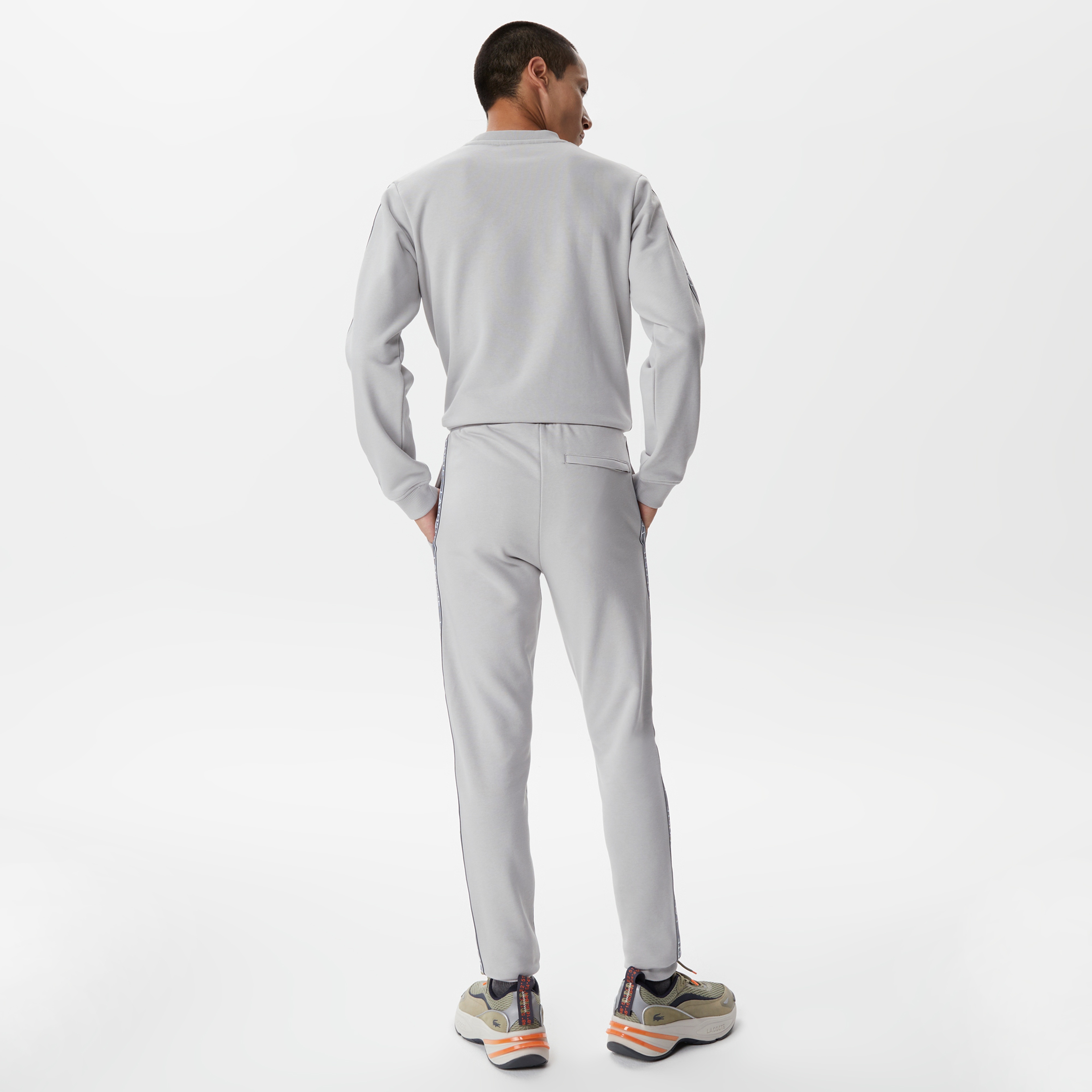 Erkek Relaxed Fit Baskılı Gri Eşofman Altı