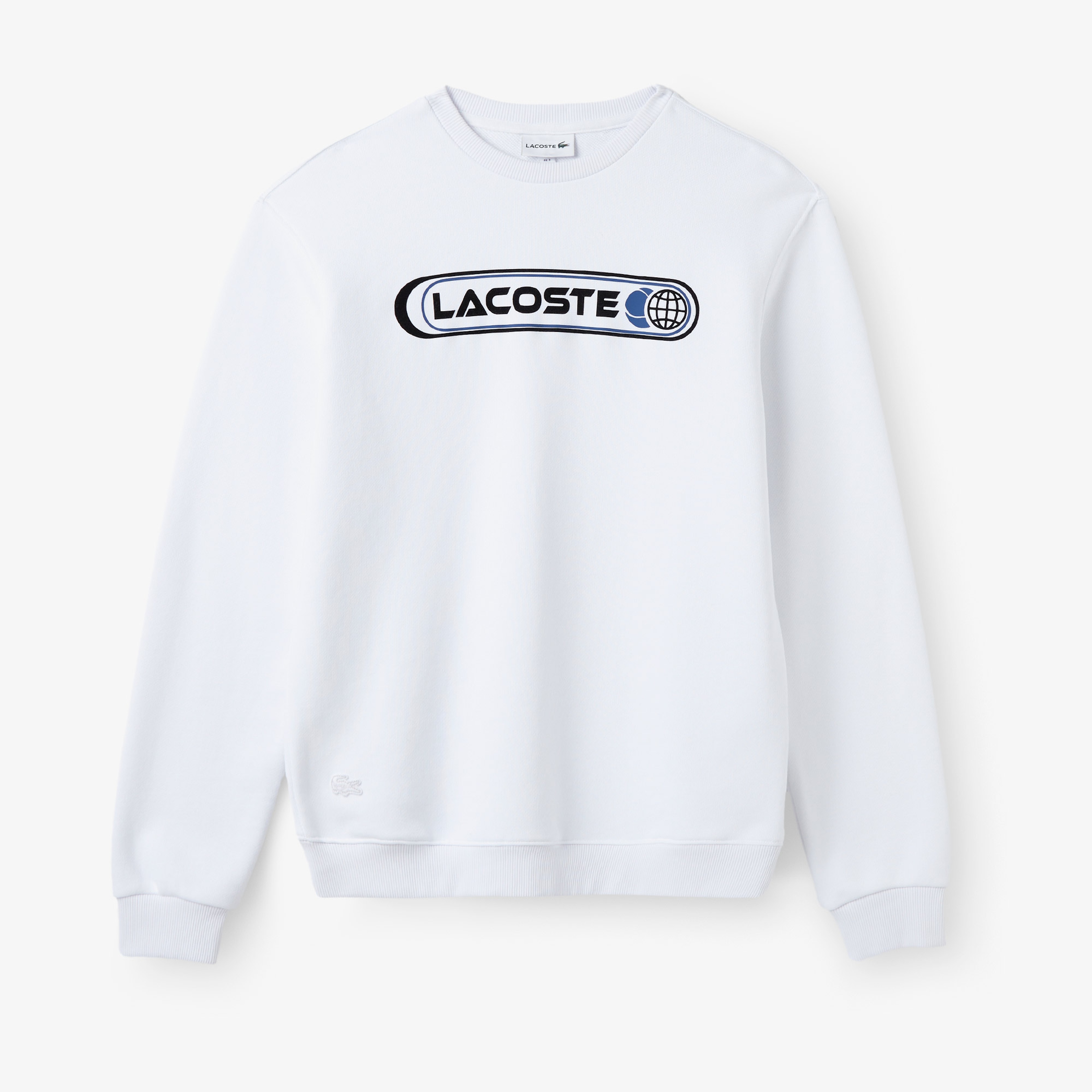 Erkek Regular Fit Bisiklet Yaka Baskılı Beyaz Sweatshirt