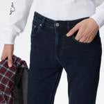 Erkek Slim Fit Lacivert Jean Pantolon