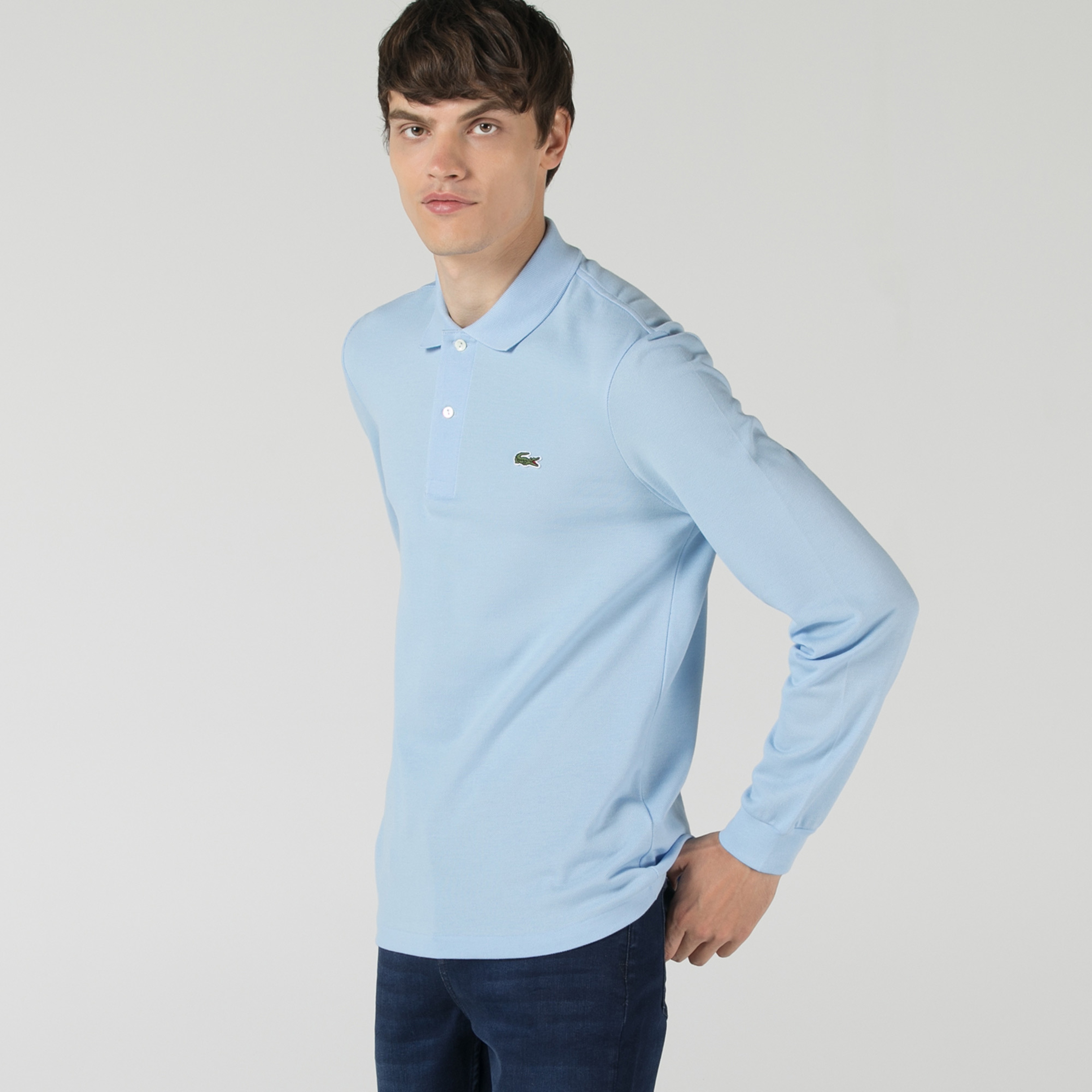 Lacoste Erkek Classic Fit Uzun Kollu Mavi L1212 Polo