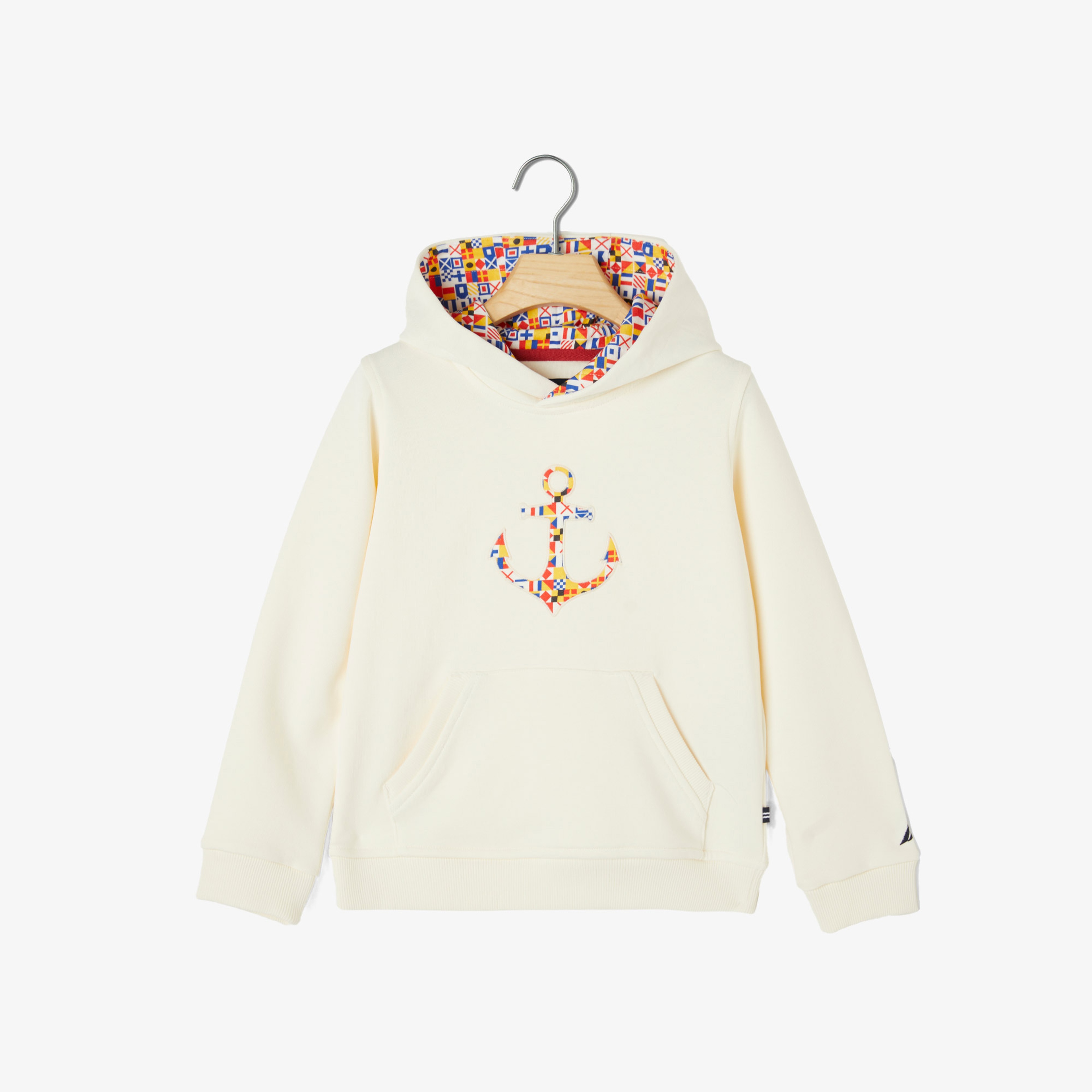 Nautica Erkek Çocuk Beyaz Kapüşonlu Sweatshirt