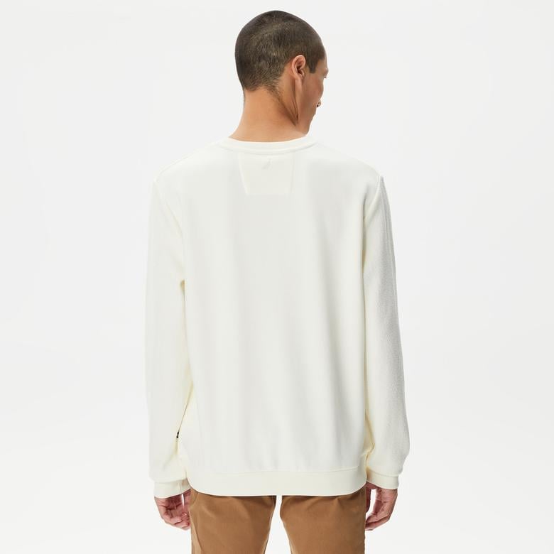 Nautica Erkek Beyaz Standart Fit Sweatshirt