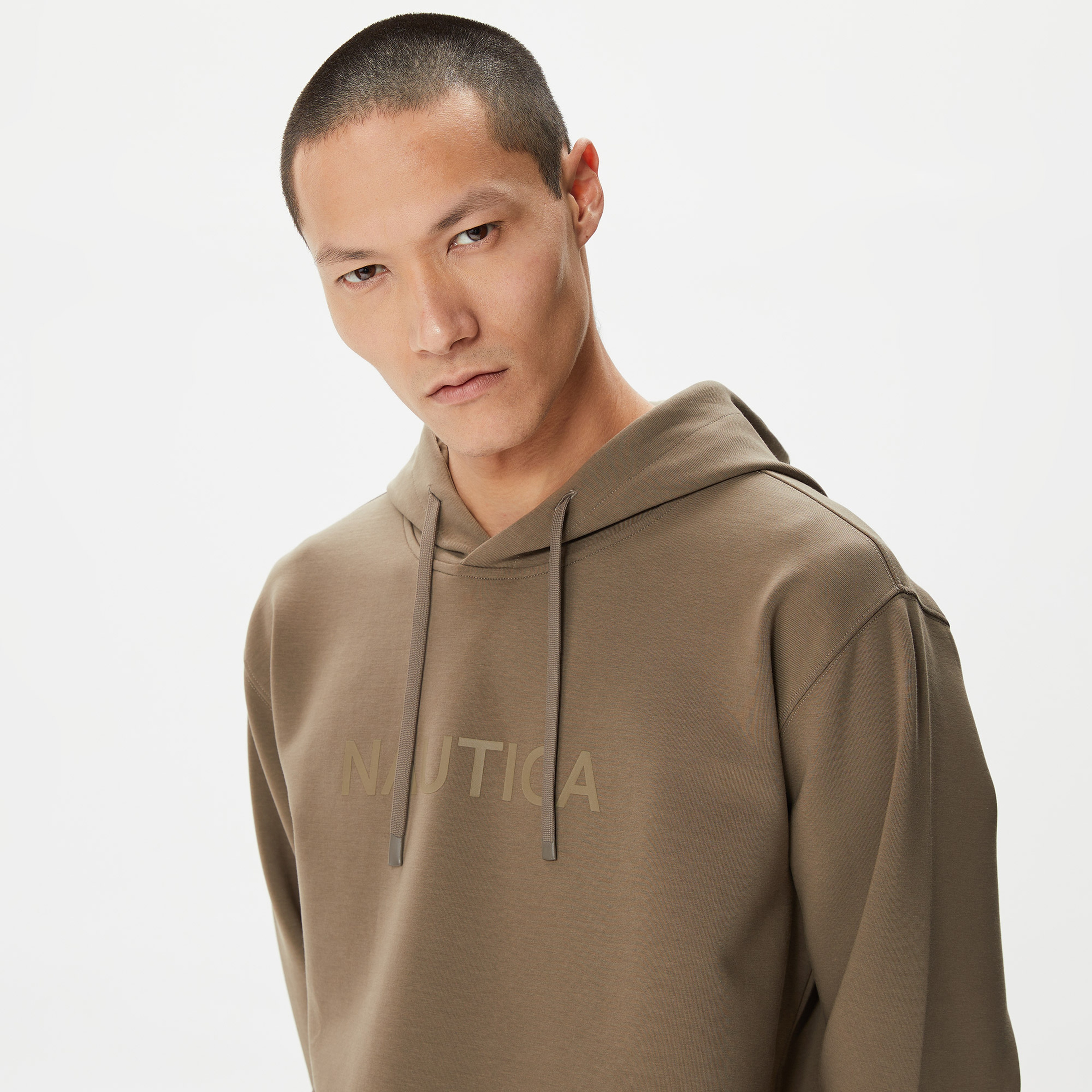 Nautica Erkek Kahverengi Standart Fit Kapüşonlu Sweatshirt