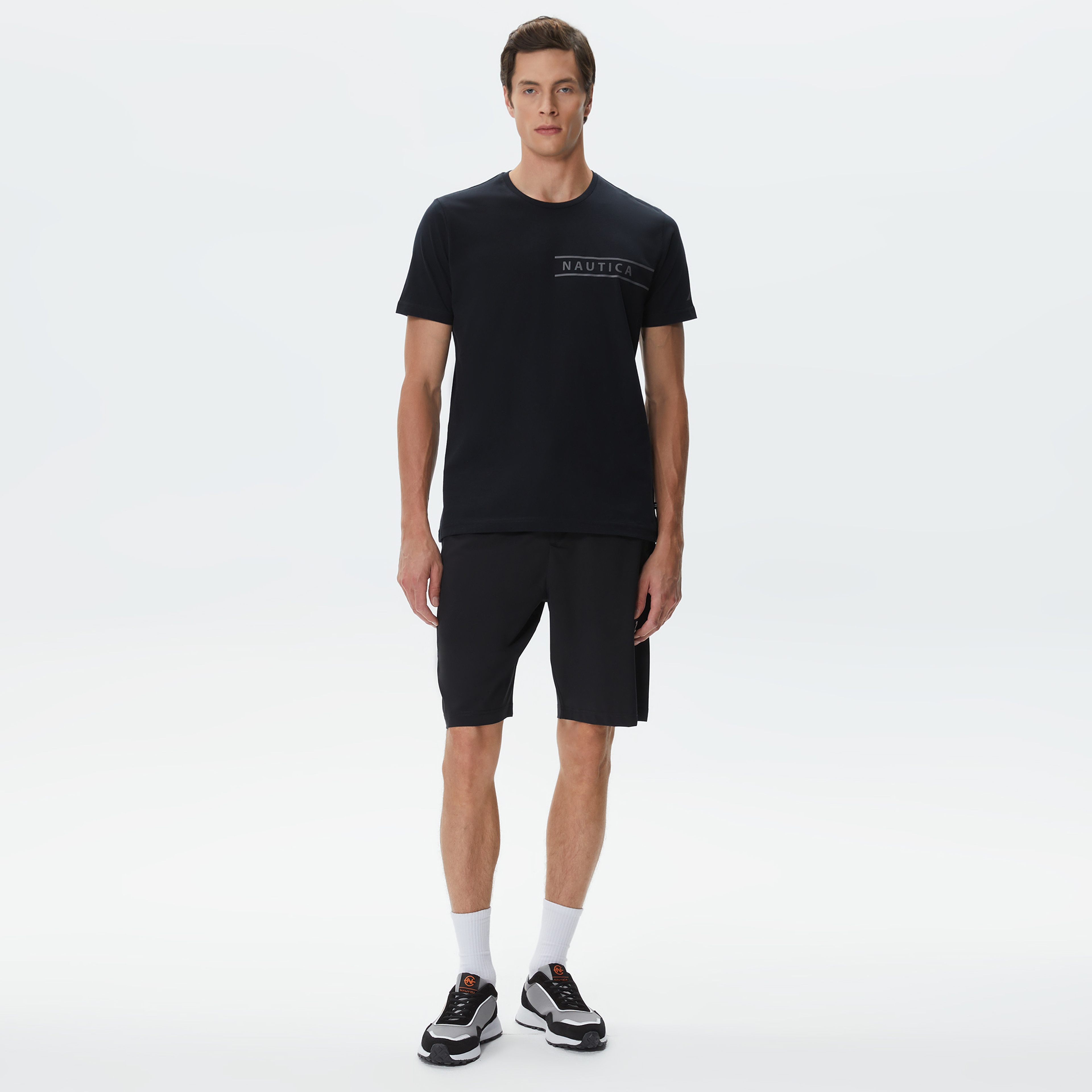 Nautica Erkek Siyah Standart Fit Şort
