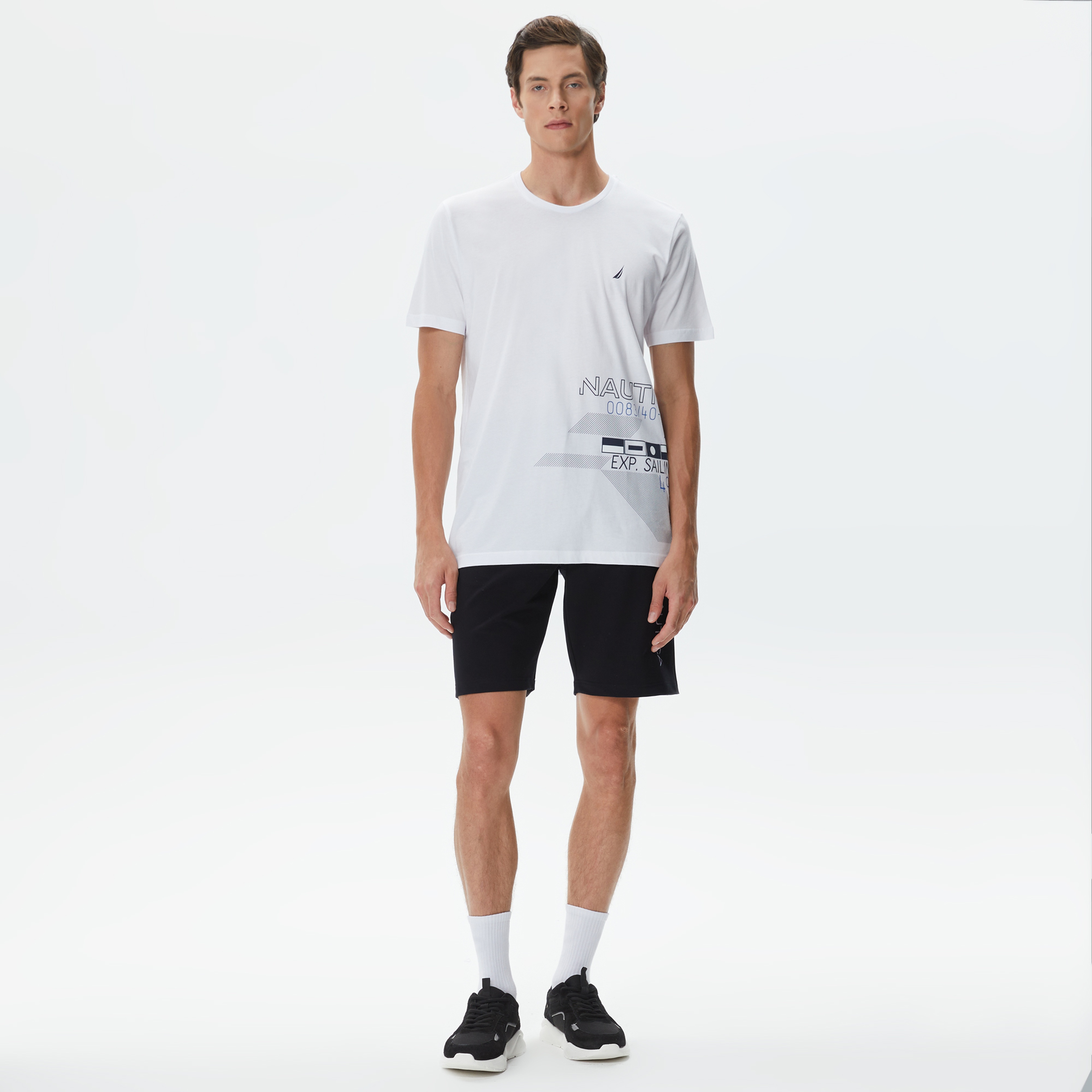 Nautica Erkek Beyaz Standart Fit T-Shirt
