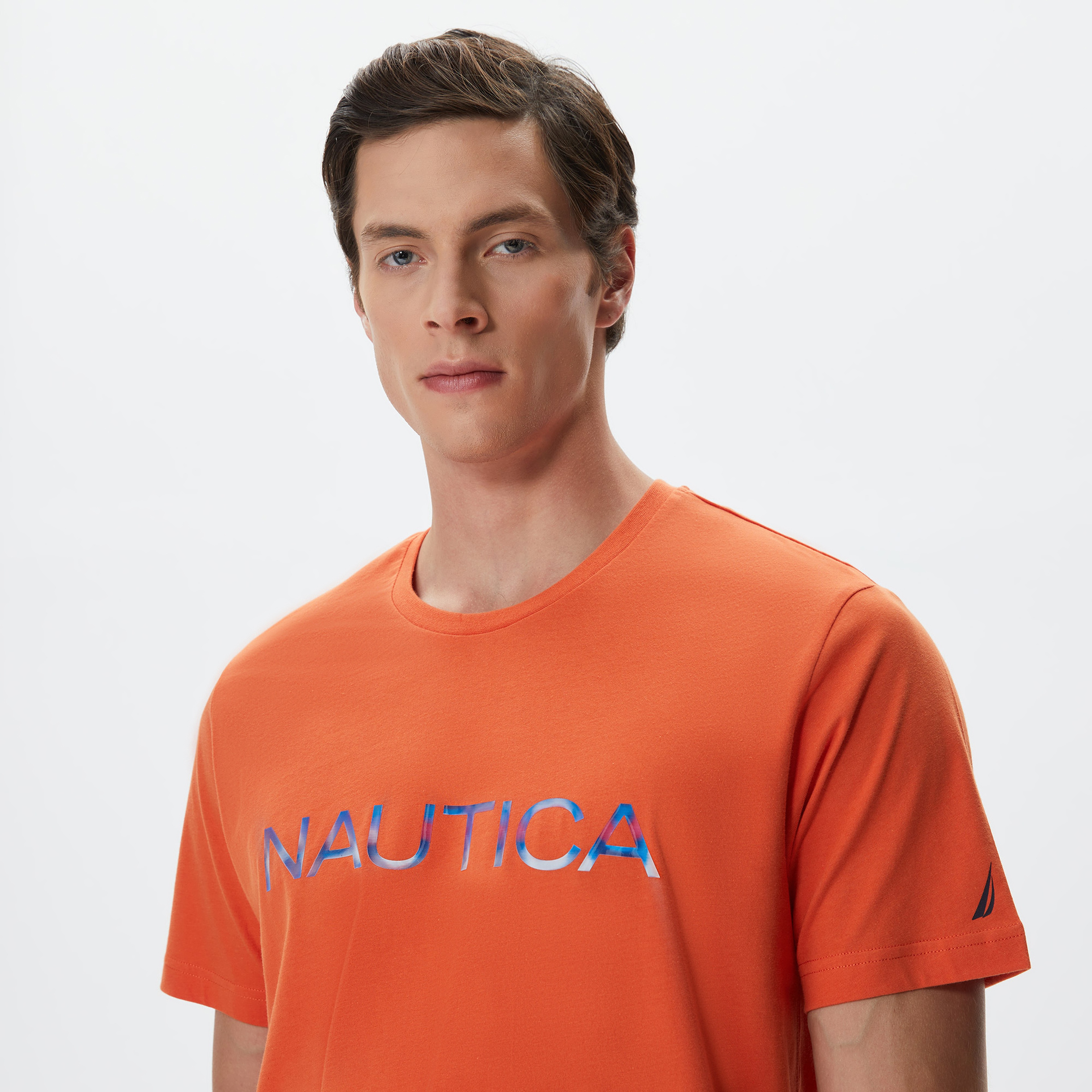 Nautica Erkek Turuncu Standart Fit T-Shirt