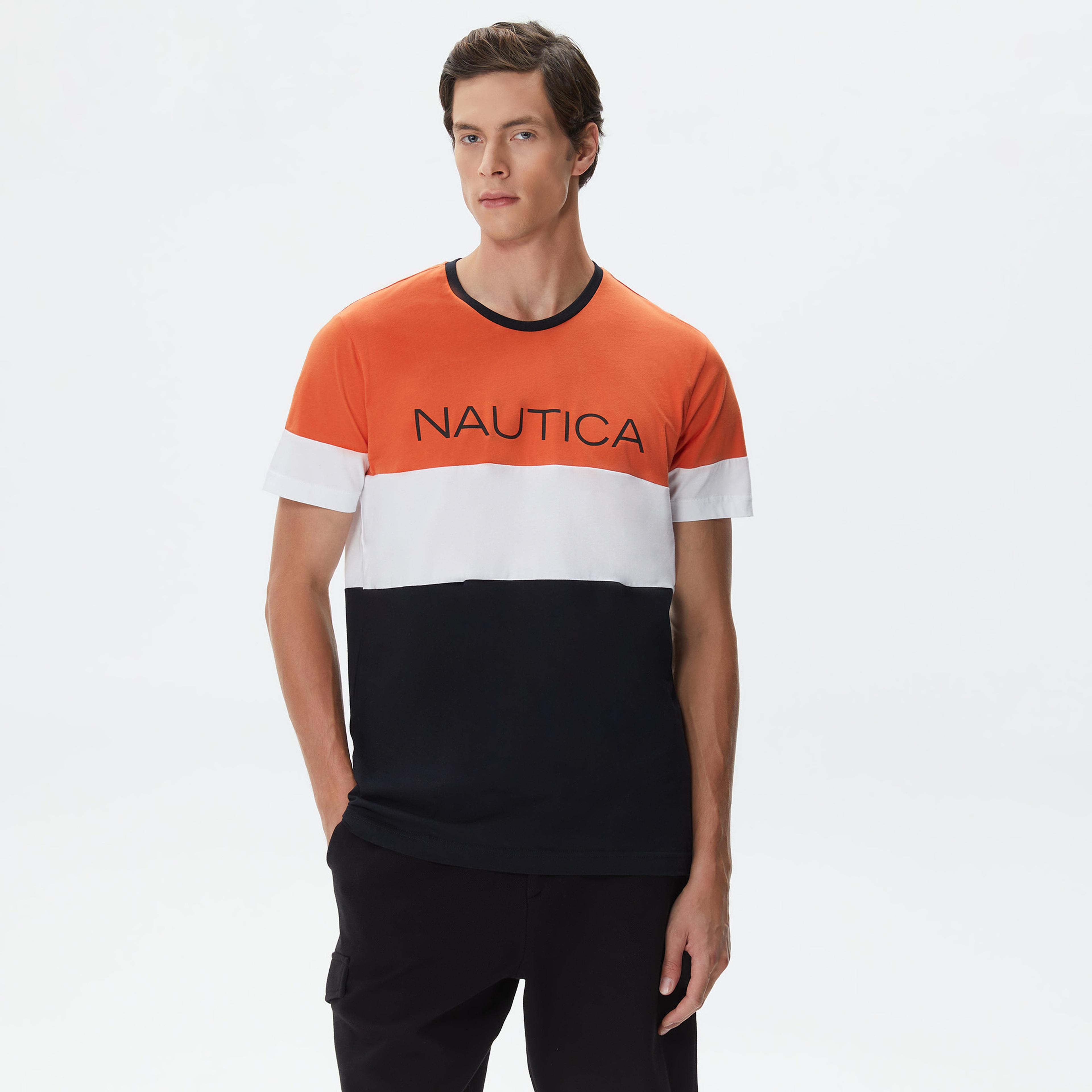 Nautica Erkek Siyah Standart Fit T-Shirt