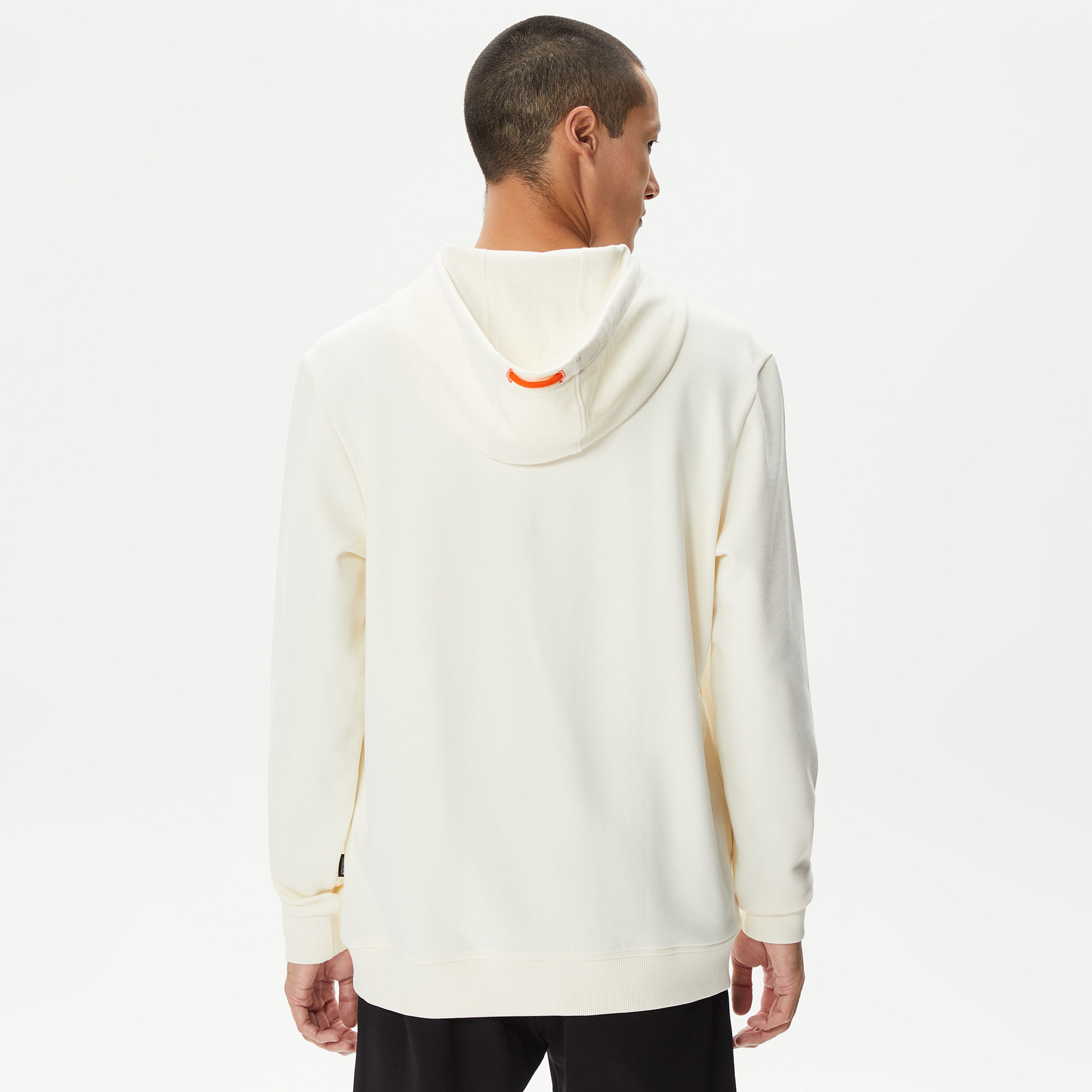 Nautica Erkek Beyaz Standart Fit Kapüşonlu Sweatshirt