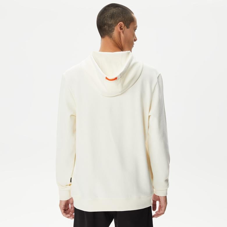 Nautica Erkek Beyaz Standart Fit Kapüşonlu Sweatshirt