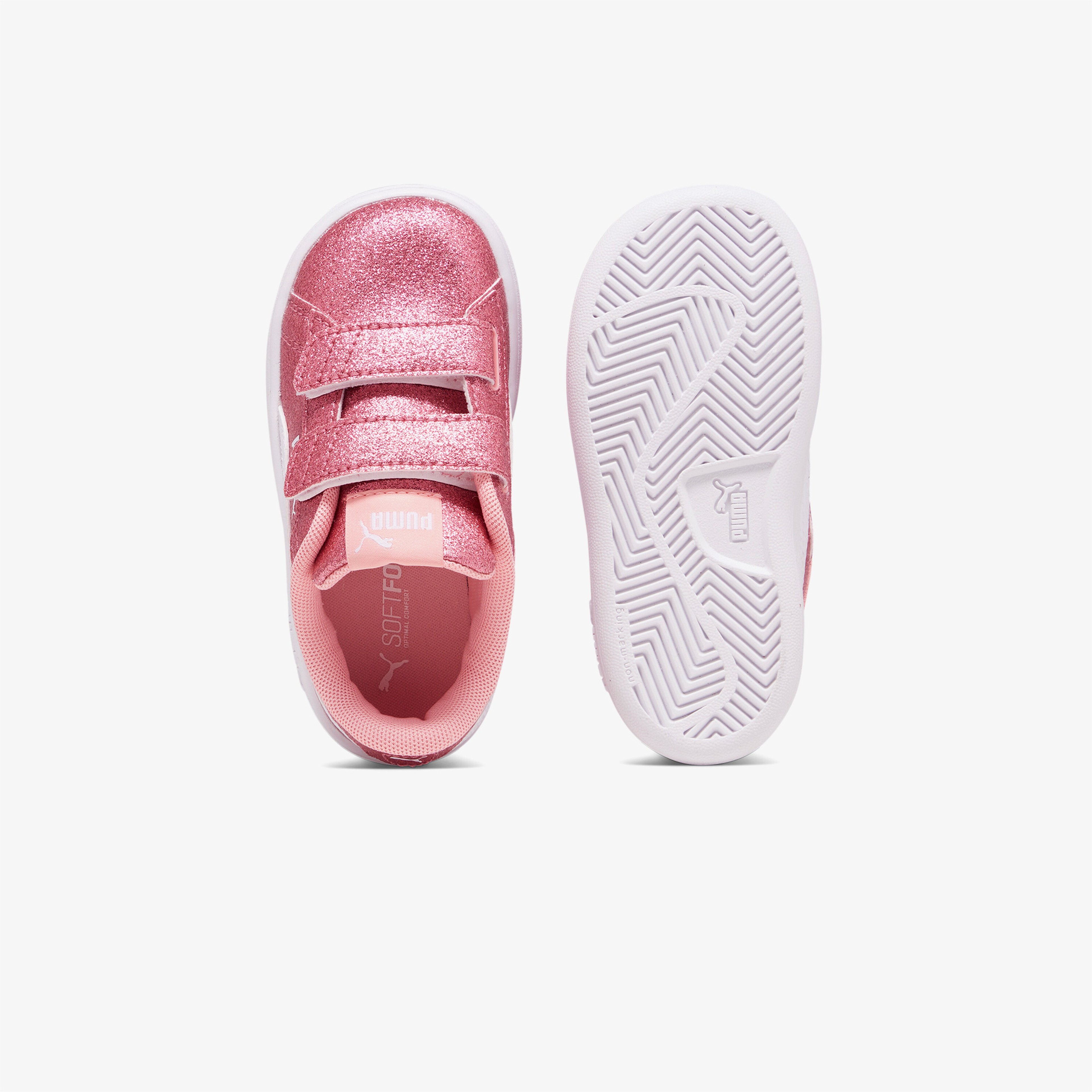 Puma Smash 3.0 Glit Glam V Bebek Beyaz Spor Ayakkabı