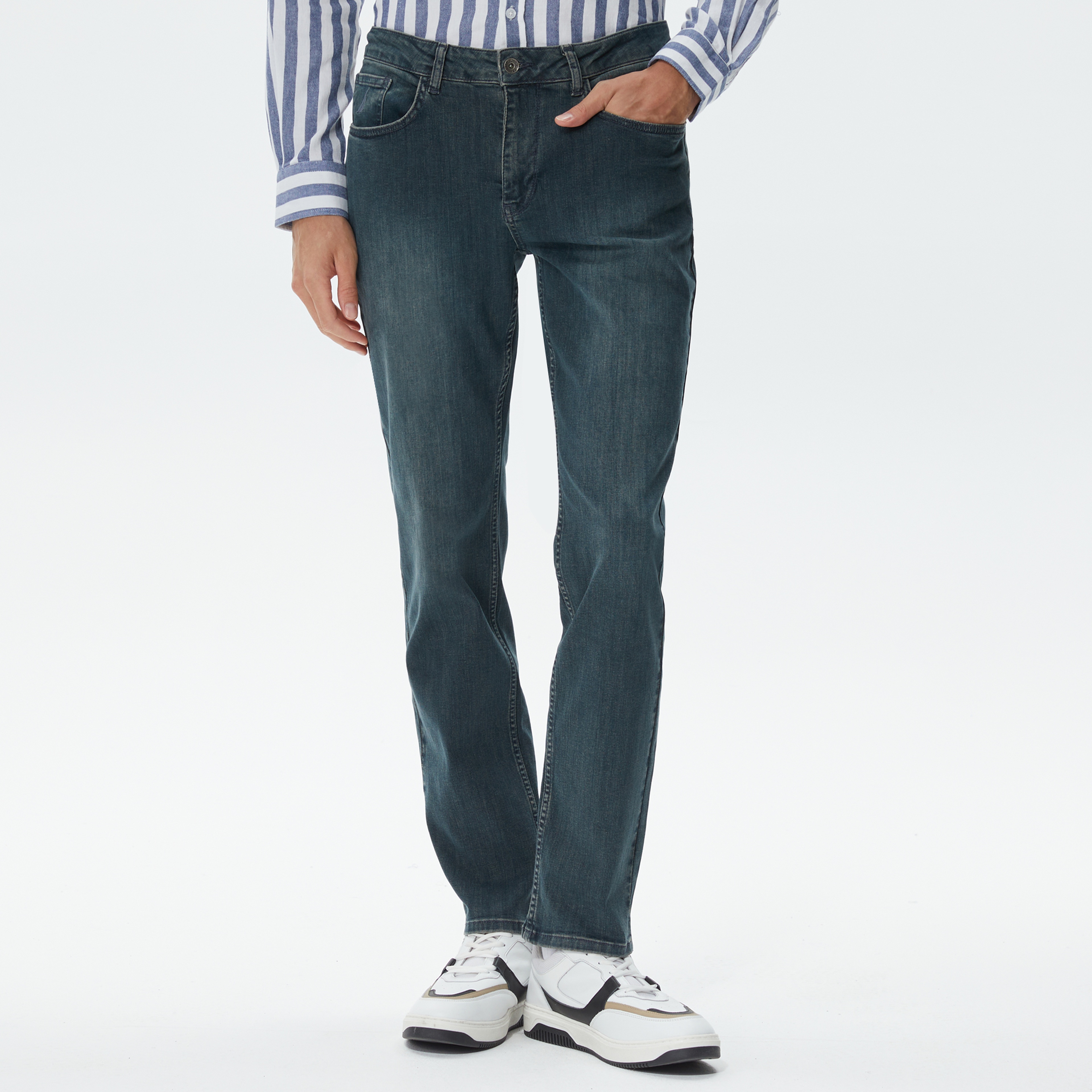 Nautica Erkek Lacivert Slim Fit Jean Pantolon