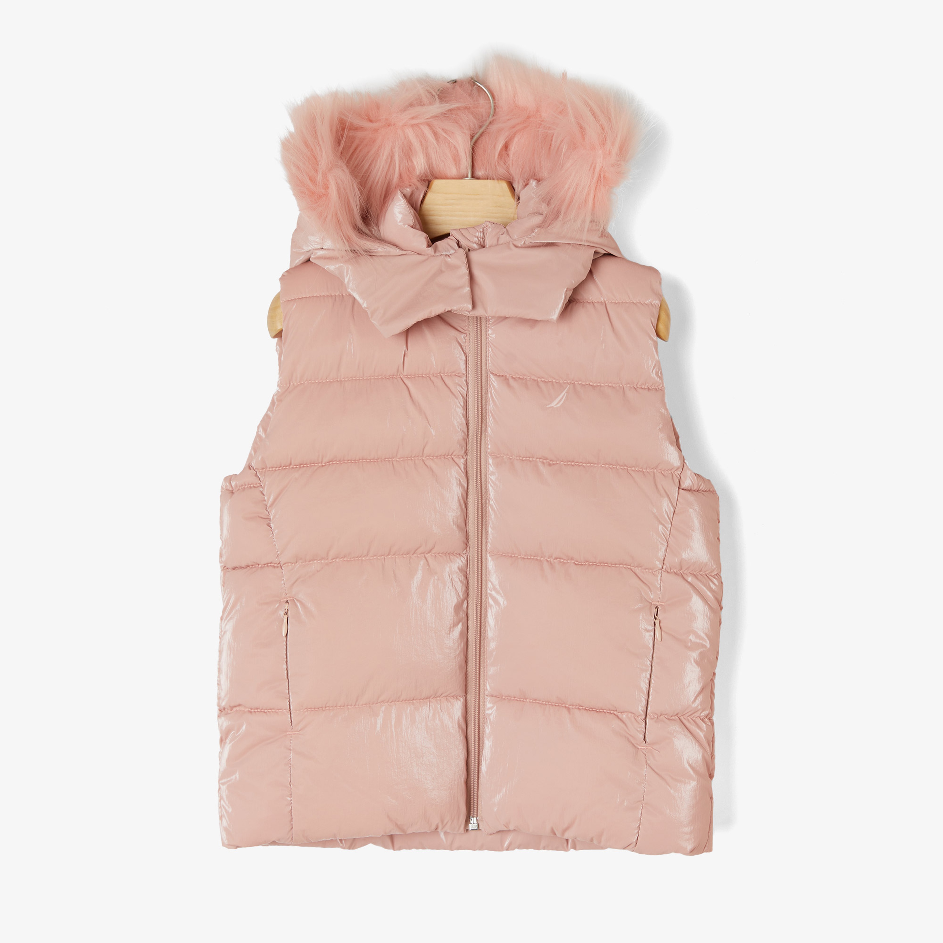 Nautica Kız Çocuk Pembe Standart Fit Yelek