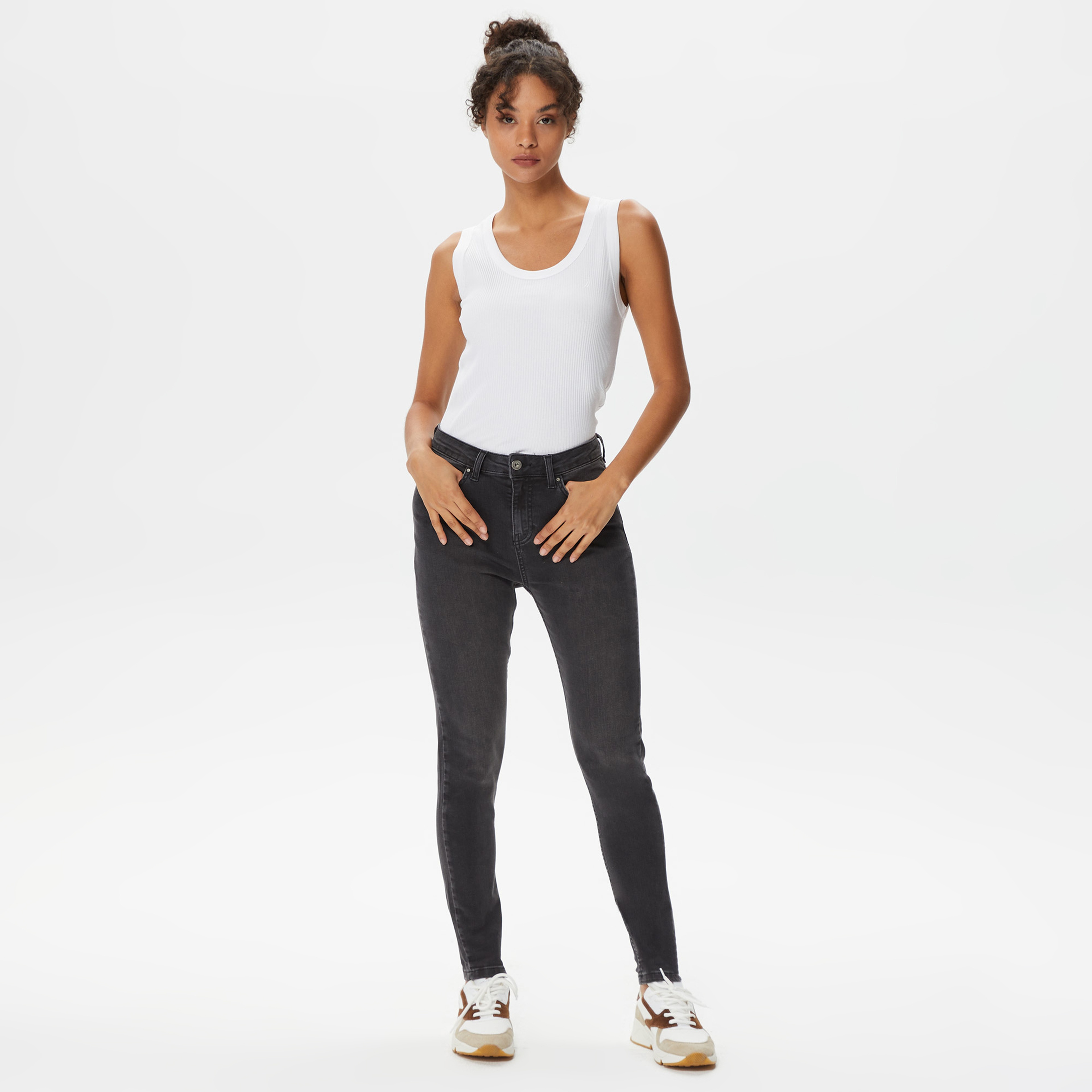 Nautica Kadın Siyah Standart Fit Jean Pantolon