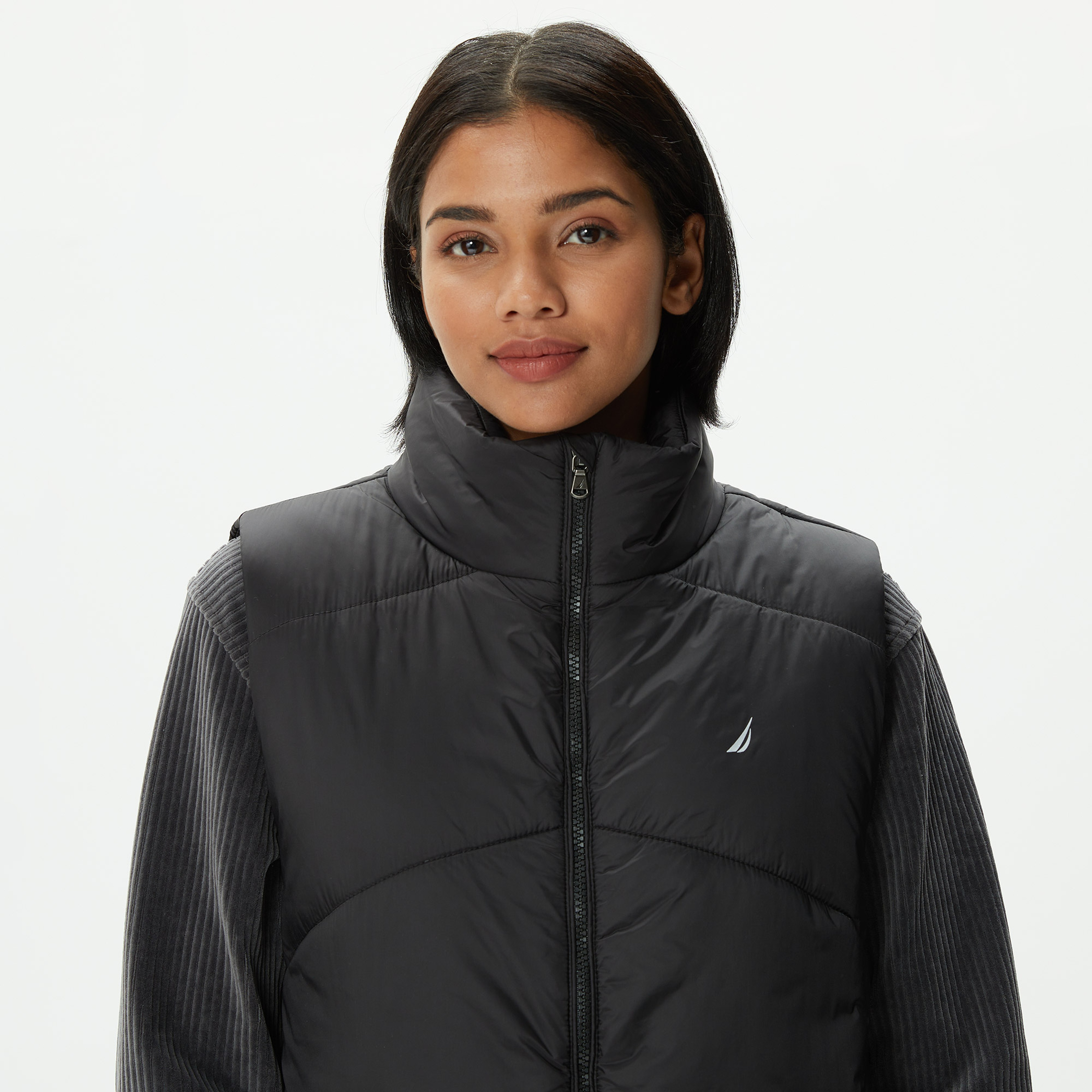 Nautica Kadın Siyah Relaxed Fit Yelek