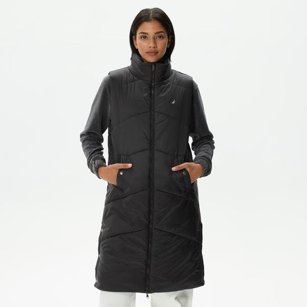 Nautica Kadın Siyah Relaxed Fit Yelek