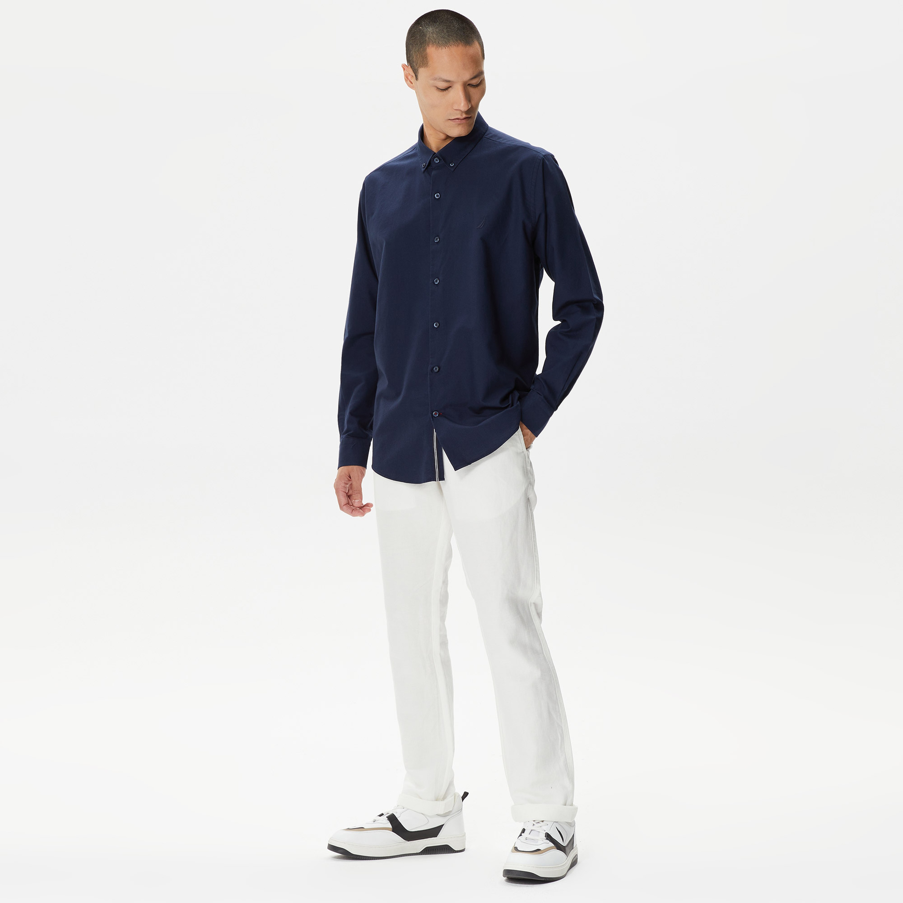 Nautica Erkek Lacivert Classic Fit Gömlek