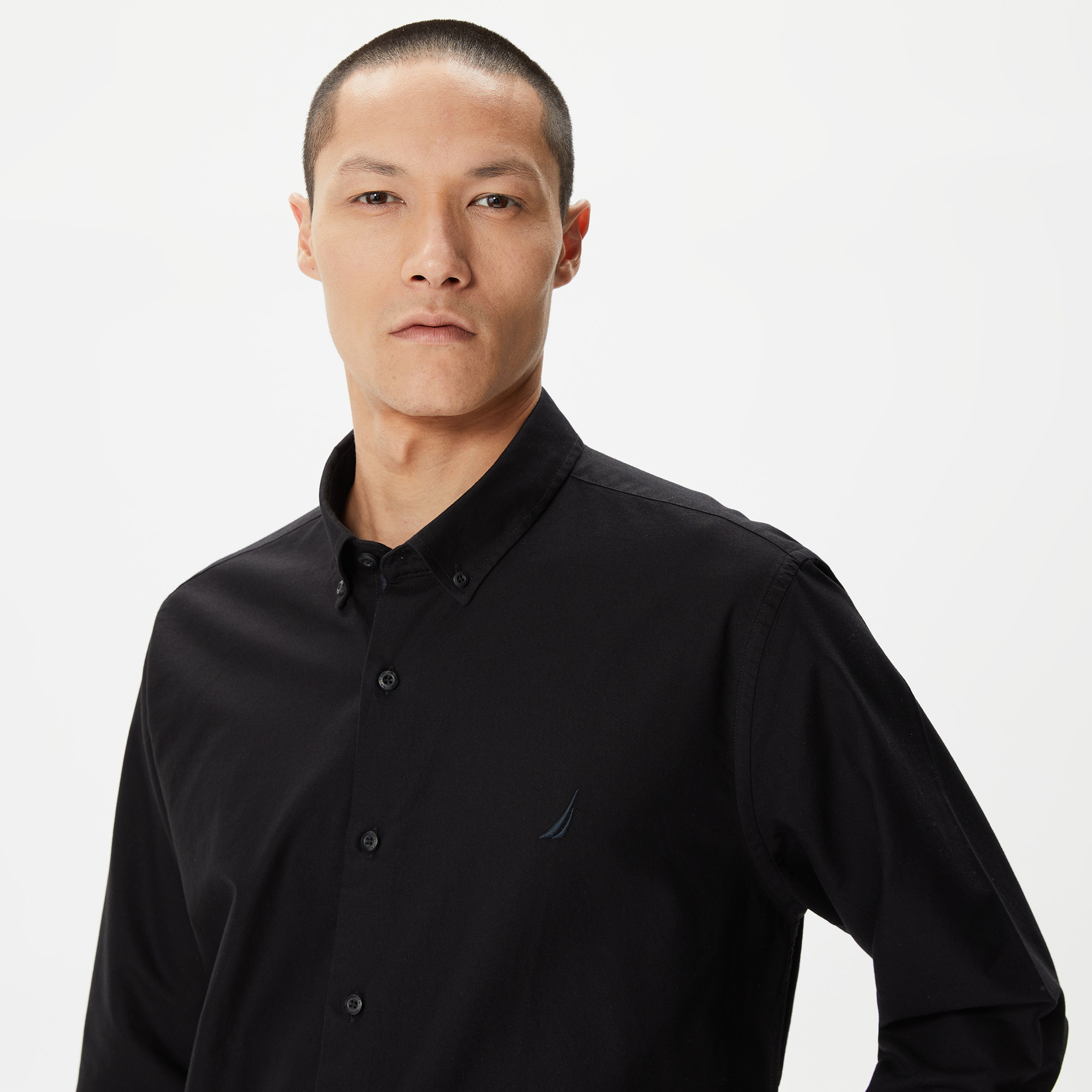 Nautica Erkek Siyah Classic Fit Gömlek