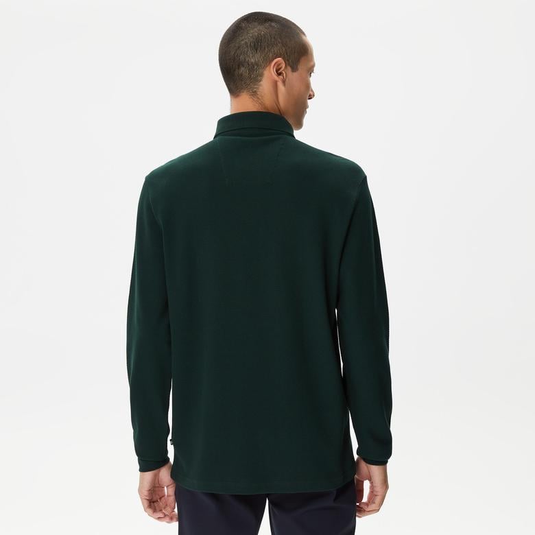 Nautica Erkek Yeşil Slim Fit Uzun Kollu Polo Yaka T-Shirt