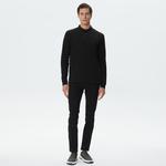 Nautica Erkek Siyah Slim Fit Uzun Kollu Polo Yaka T-Shirt