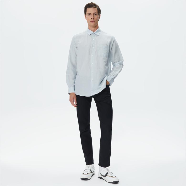 Nautica Erkek Mavi Classic Fit Gömlek