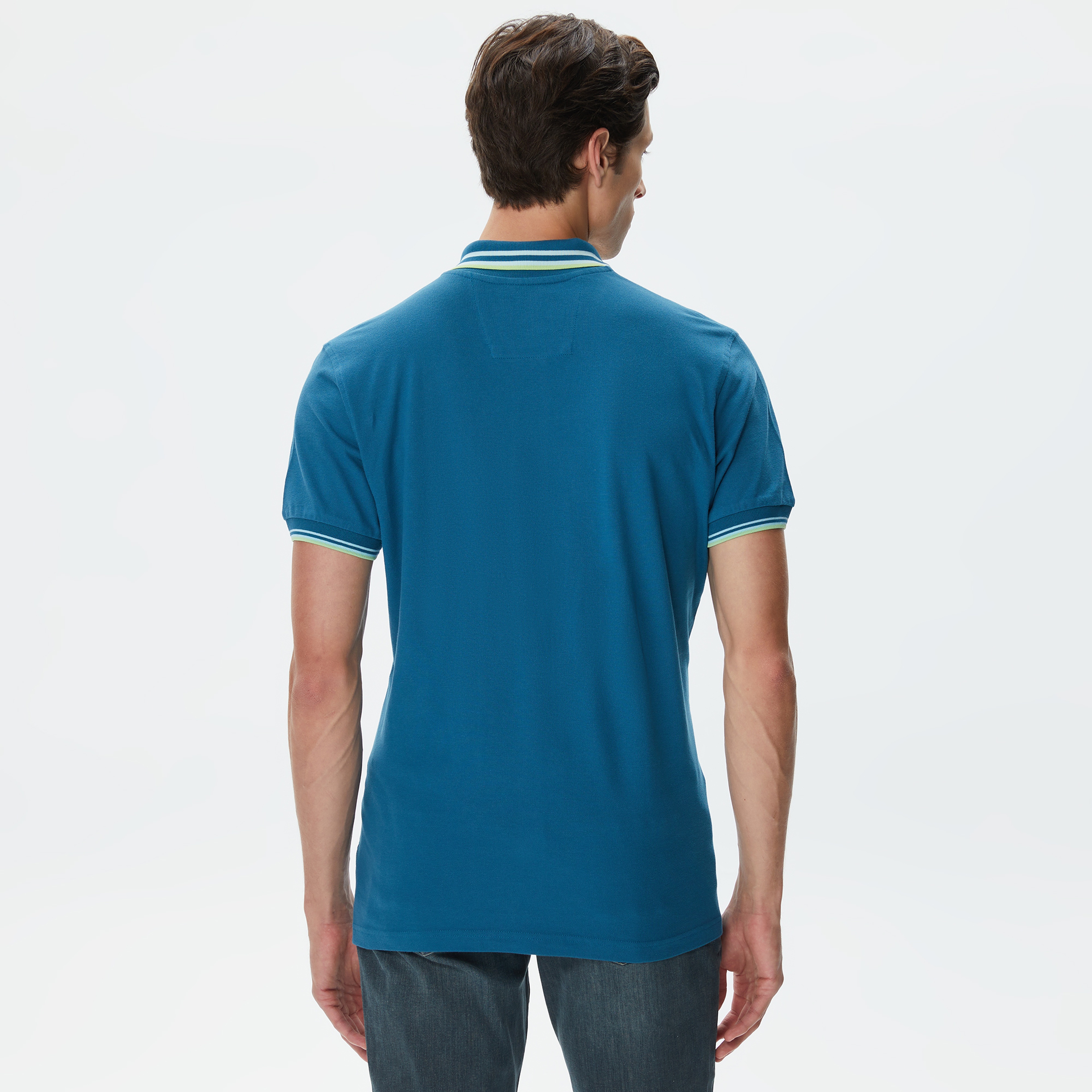 Nautica Erkek Mavi Classic Fit Kısa Kollu Polo