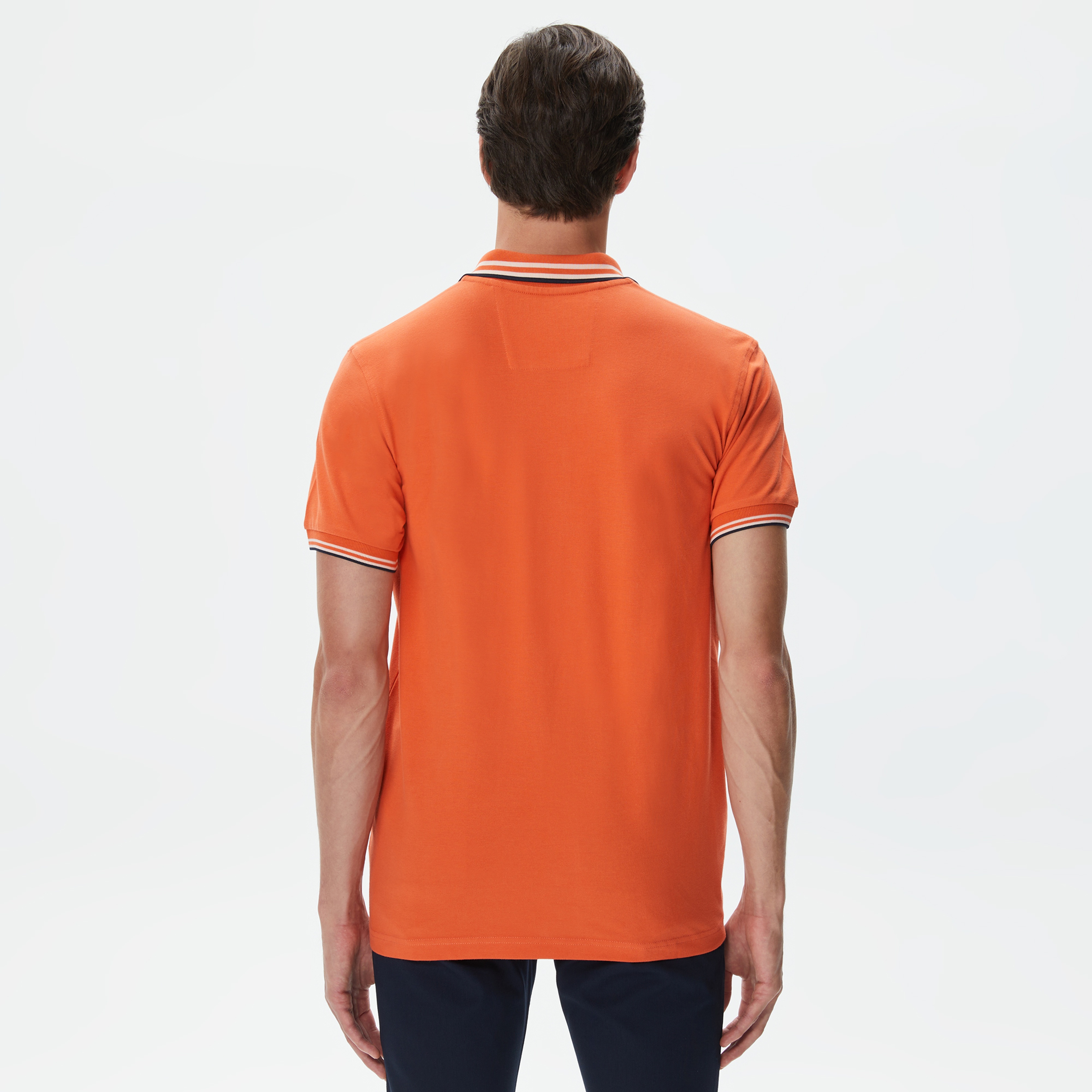 Nautica Erkek Turuncu Classic Fit Kısa Kollu Polo