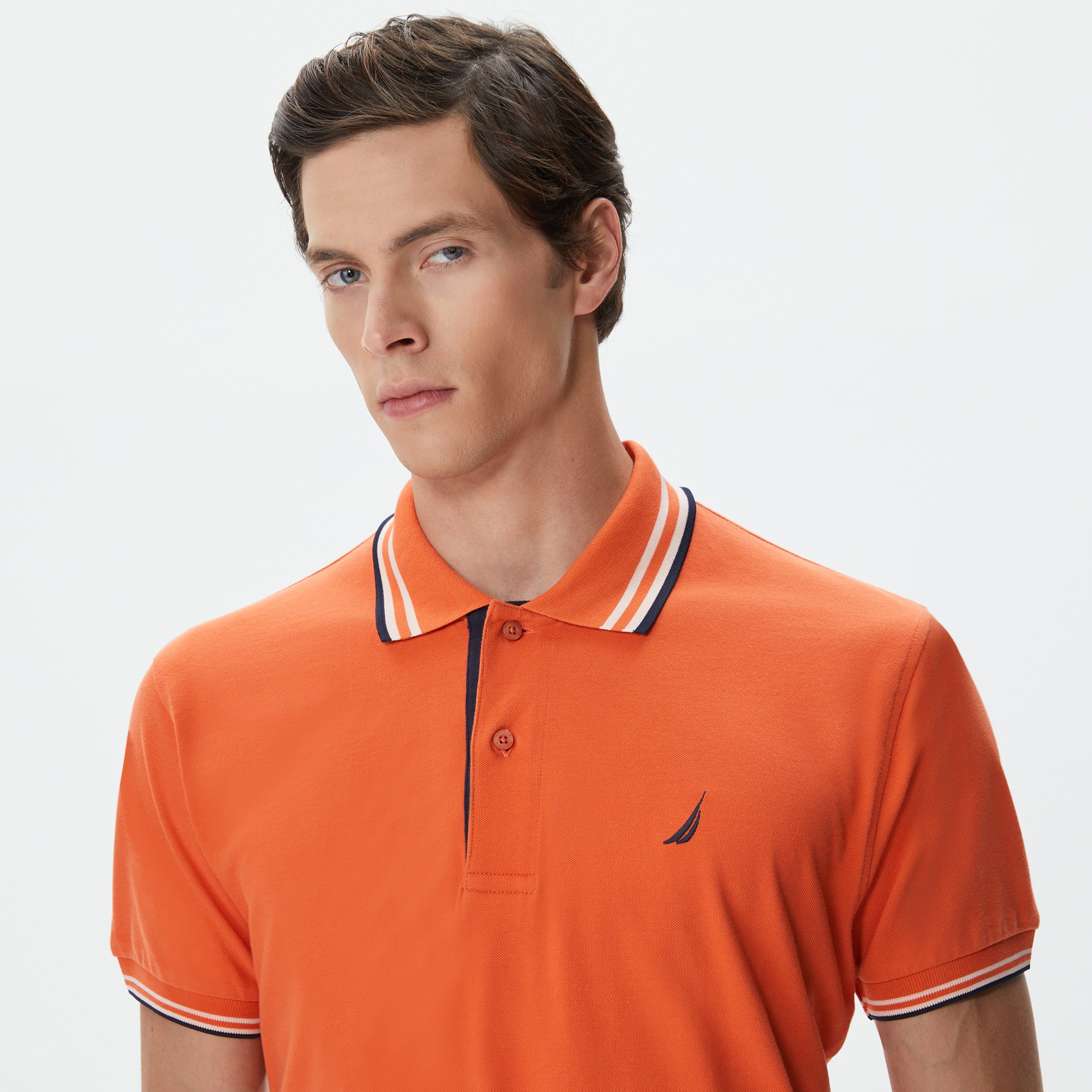 Nautica Erkek Turuncu Classic Fit Kısa Kollu Polo