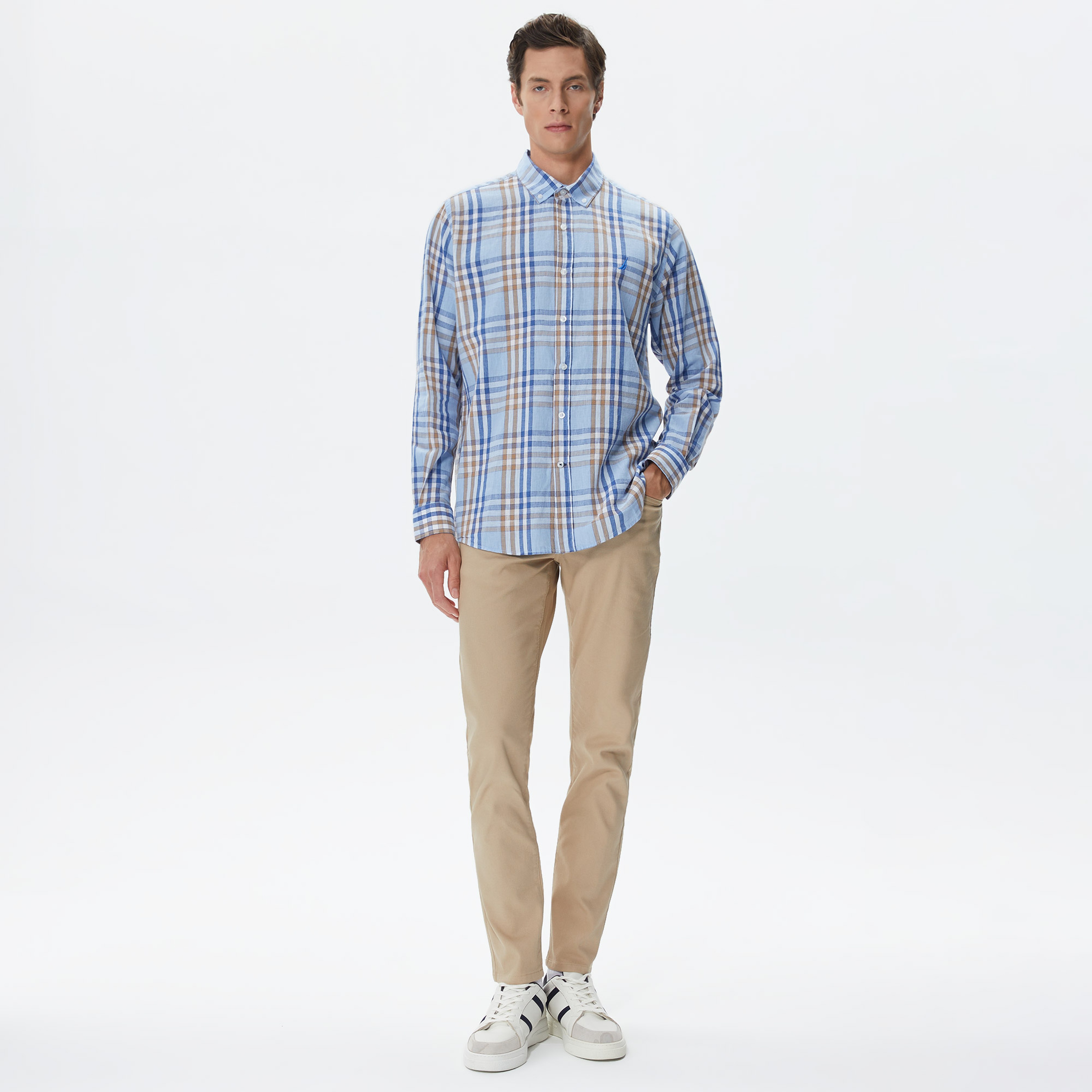 Nautica Erkek Bej Slim Fit Pantolon