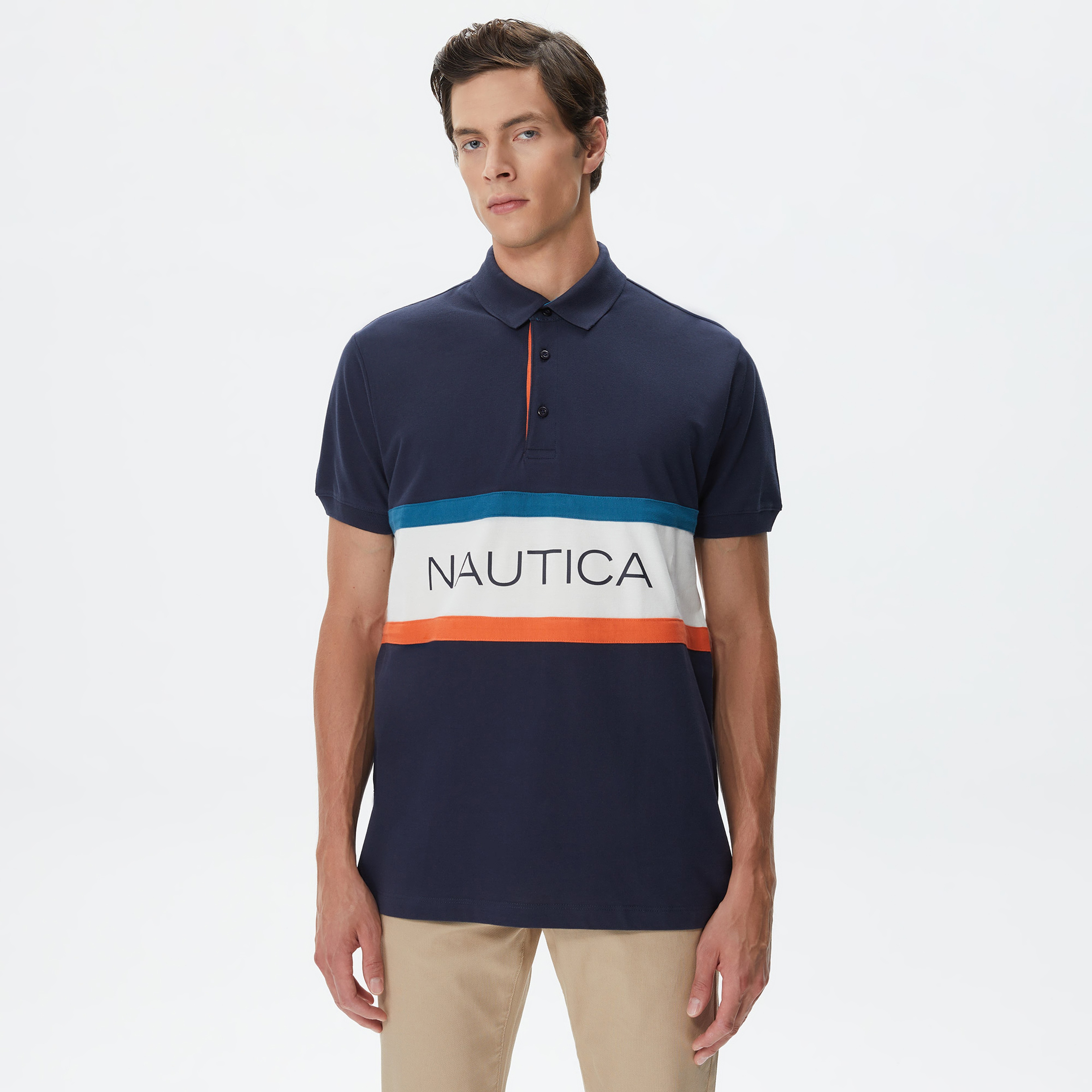 Nautica Erkek Lacivert Classic Fit Kısa Kollu Polo