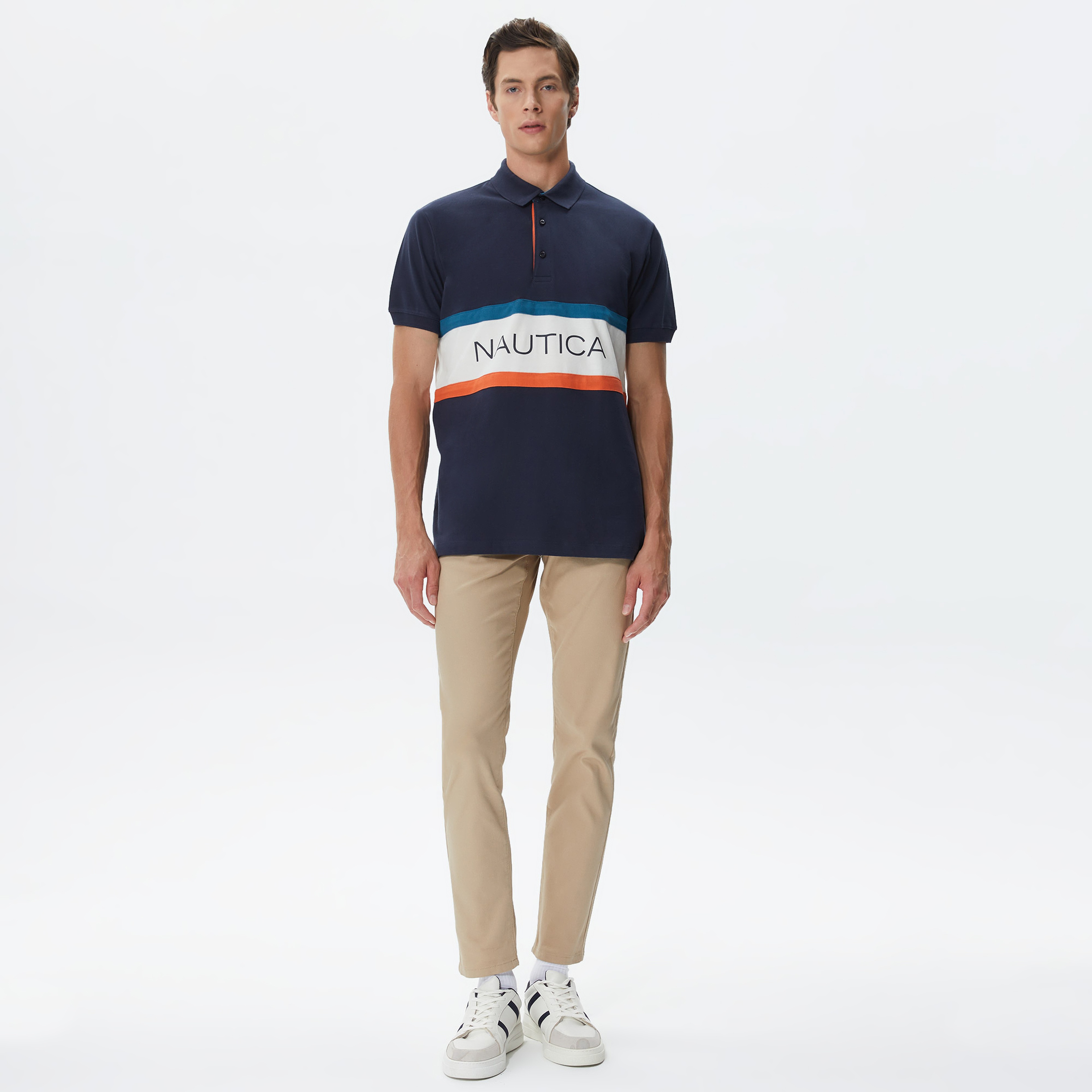 Nautica Erkek Lacivert Classic Fit Kısa Kollu Polo