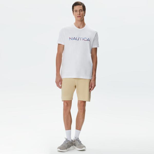 Nautica Erkek Bej Standart Fit Şort