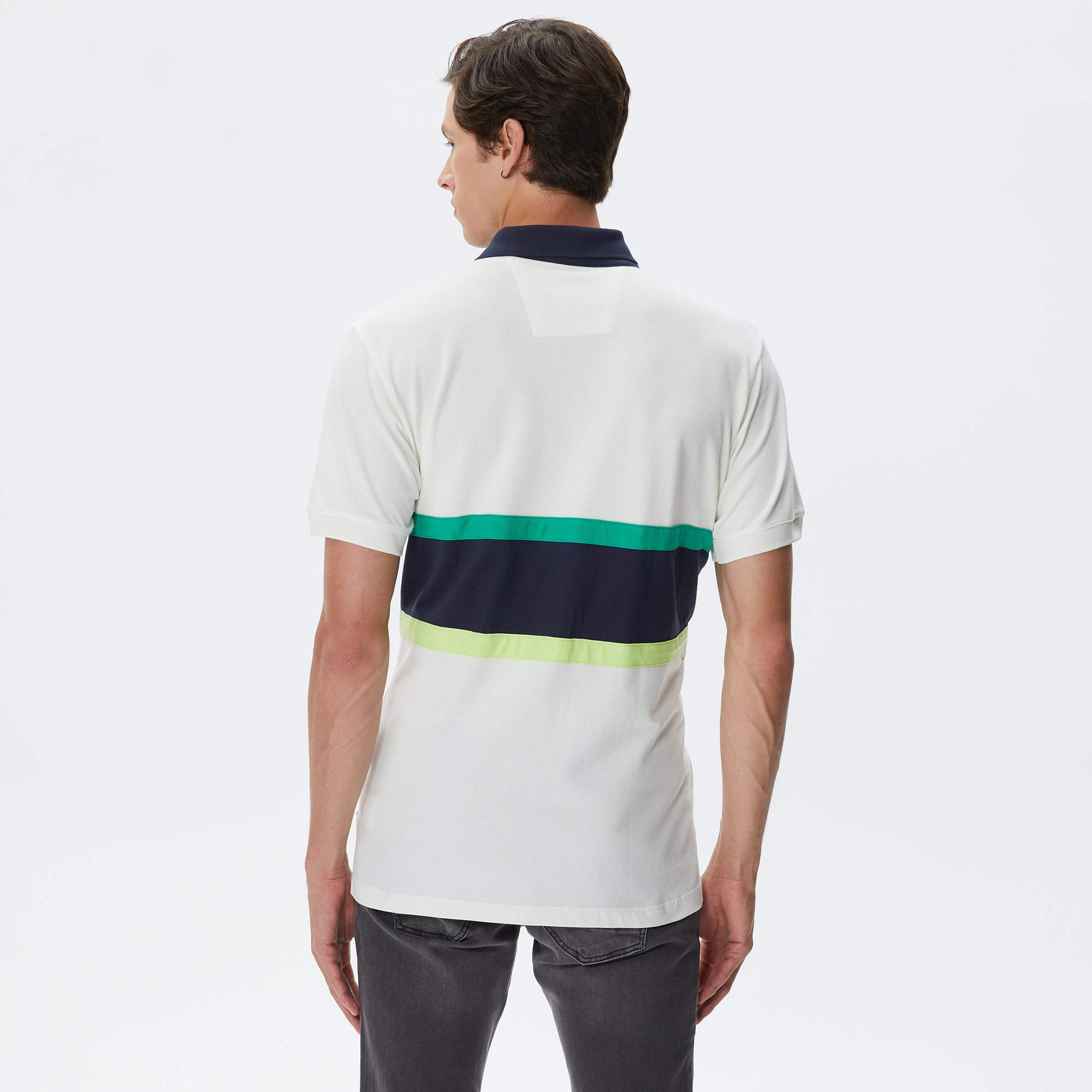 Nautica Erkek Kırık Beyaz Classic Fit Kısa Kollu Polo