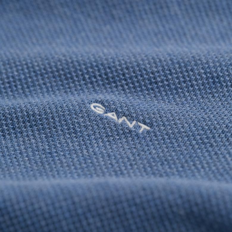 GANT Erkek Mavi Regular Fit Bisiklet Yaka Kazak