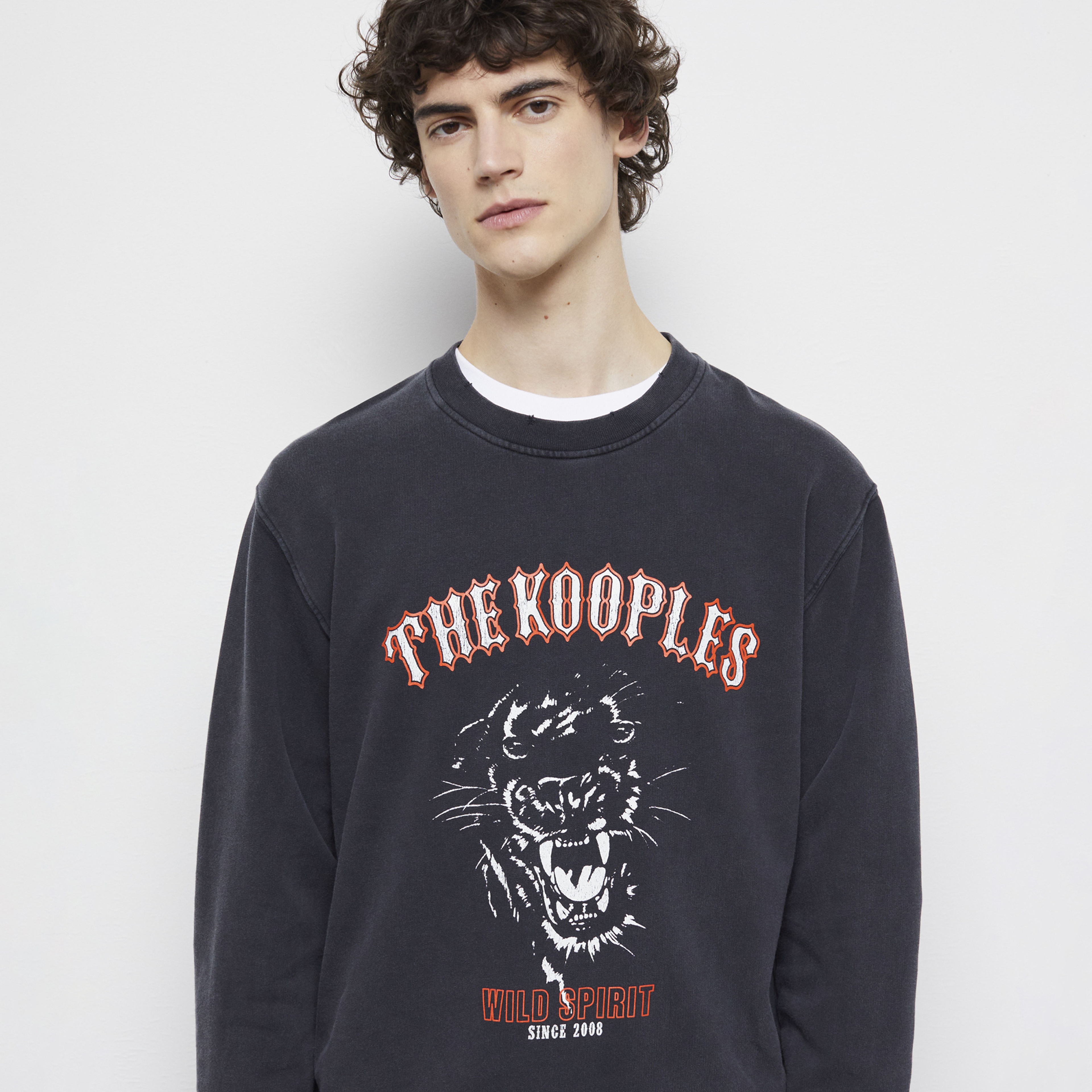 ERKEK BASKILI SİYAH SWEATSHIRT