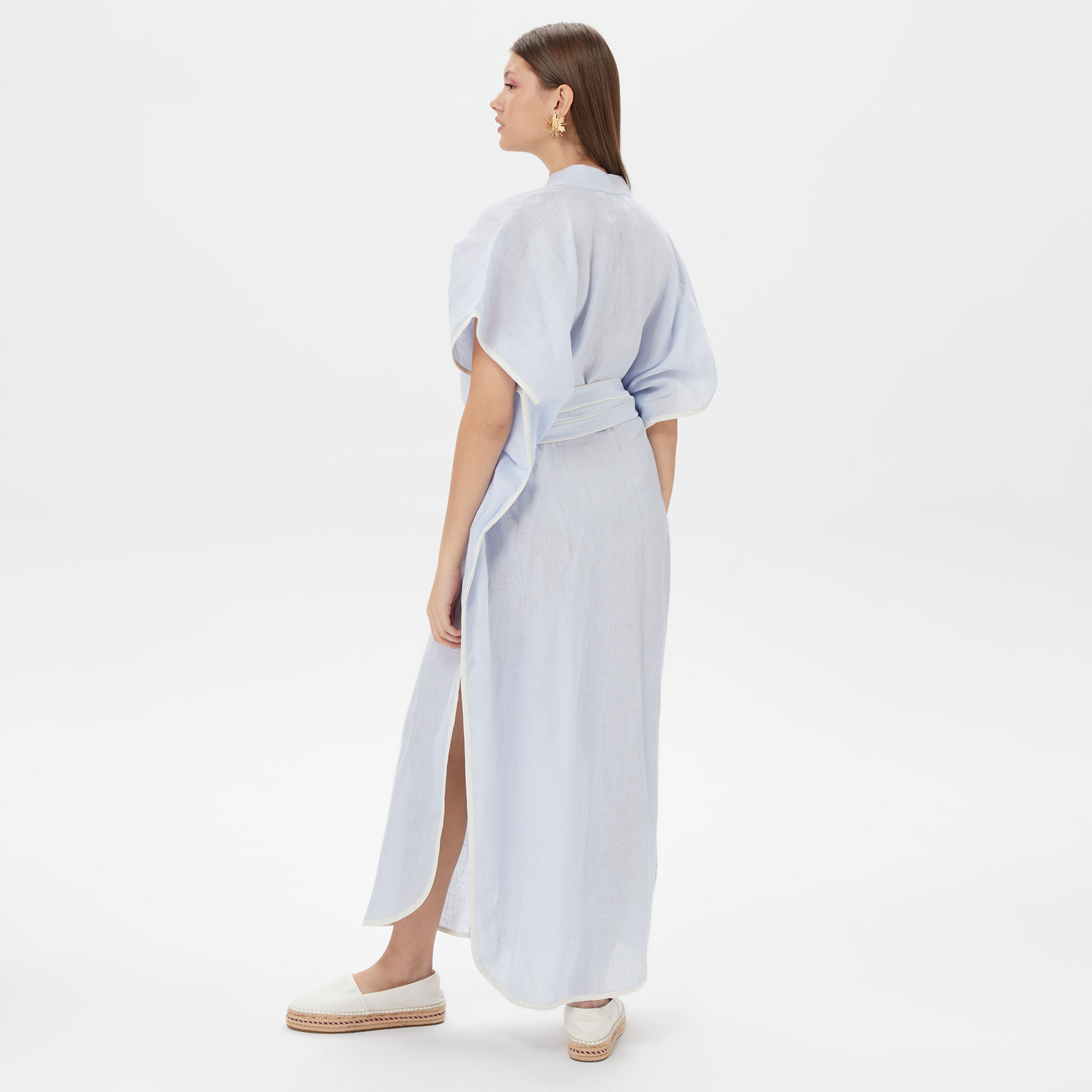 Dahlia Bianca Kadın Mavi Kimono
