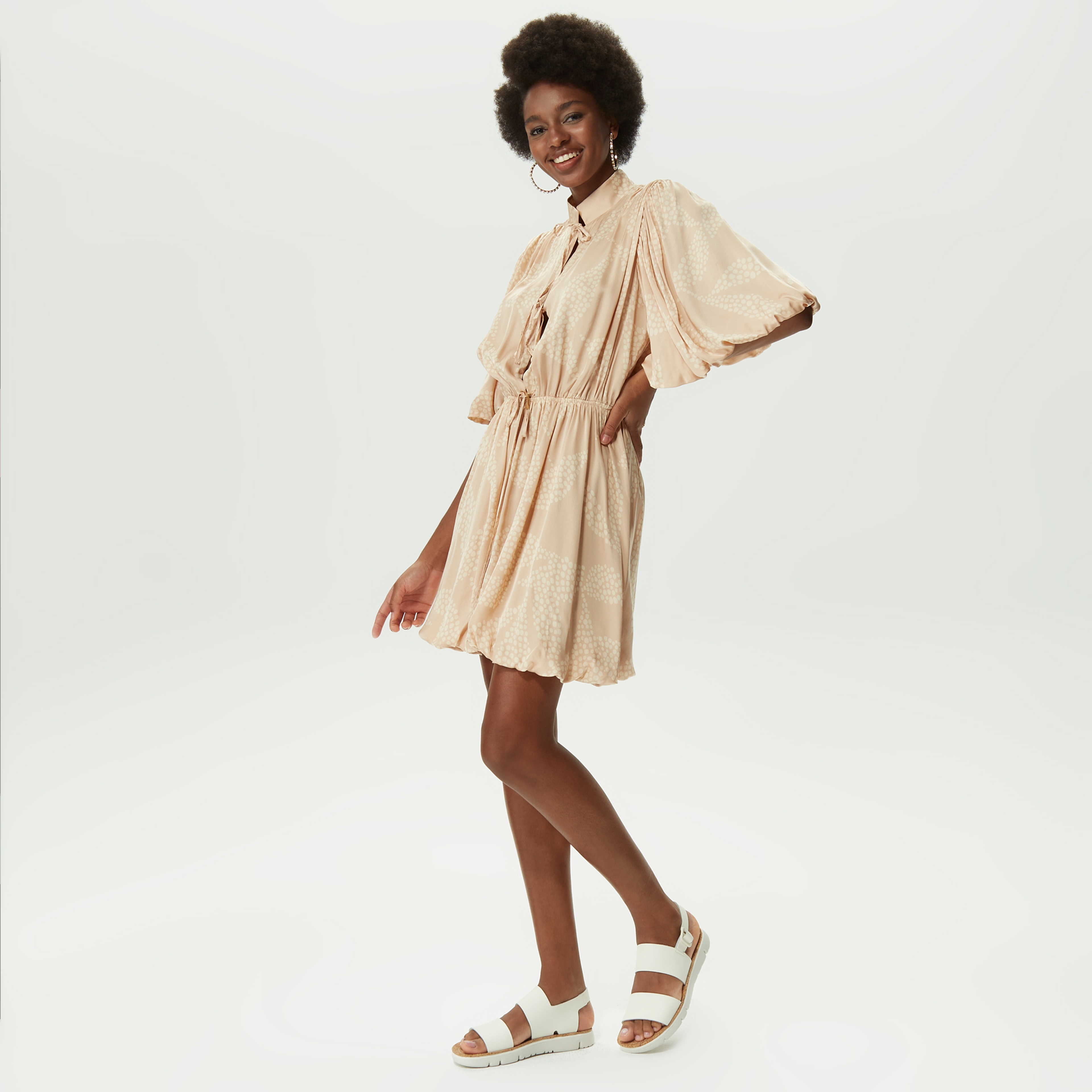 Dahlia Bianca Kadın Krem Elbise