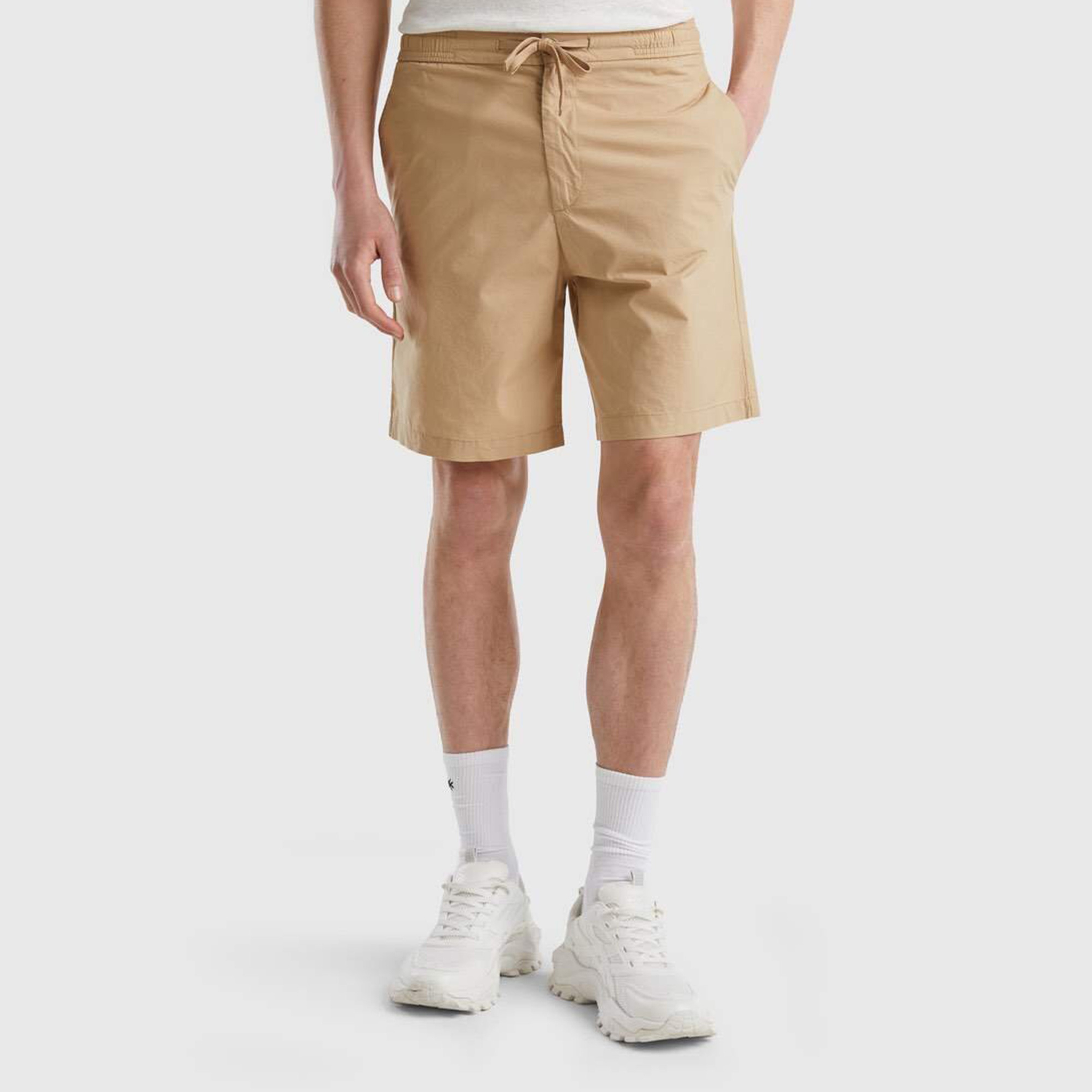 Benetton Erkek Krem Şort