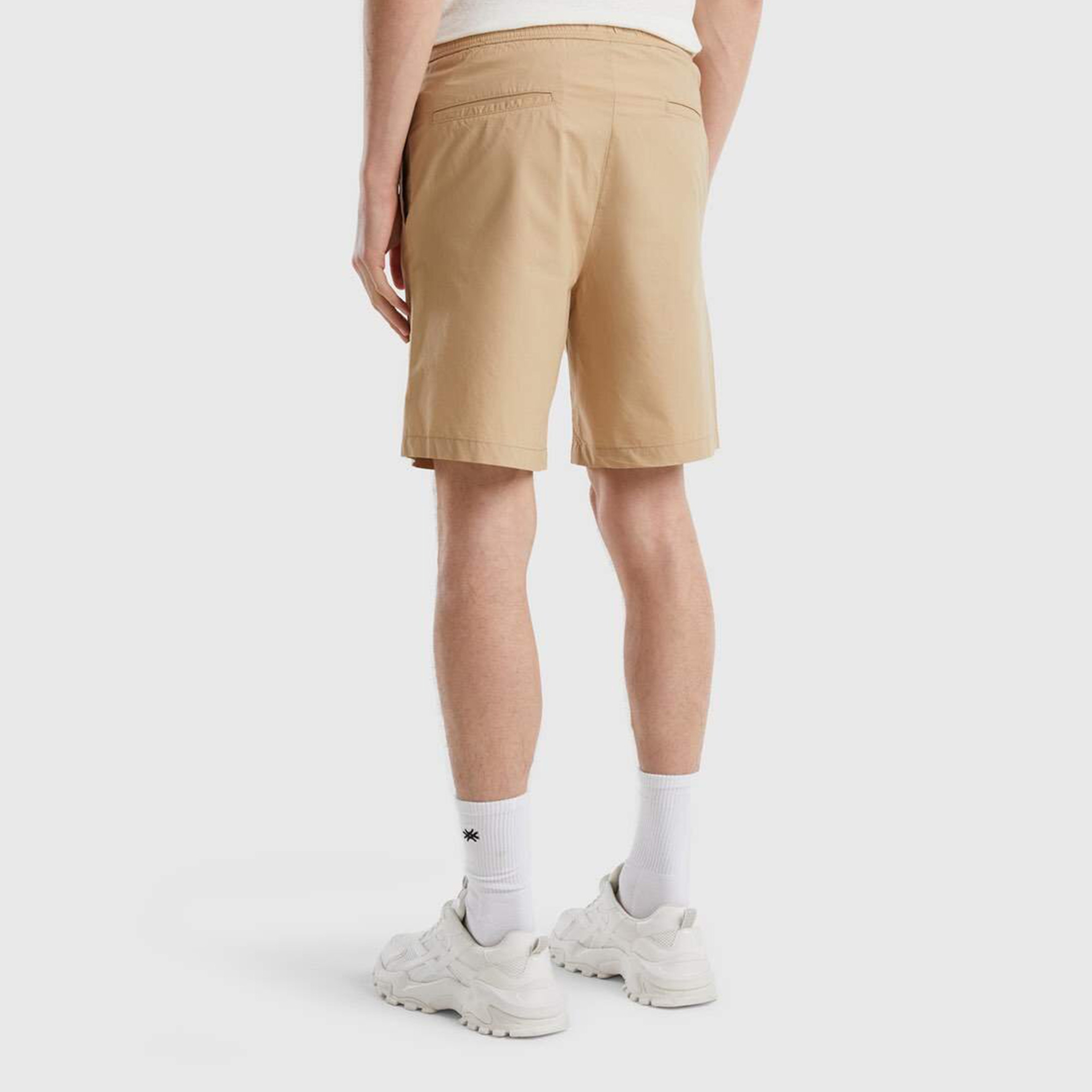 Benetton Erkek Krem Şort