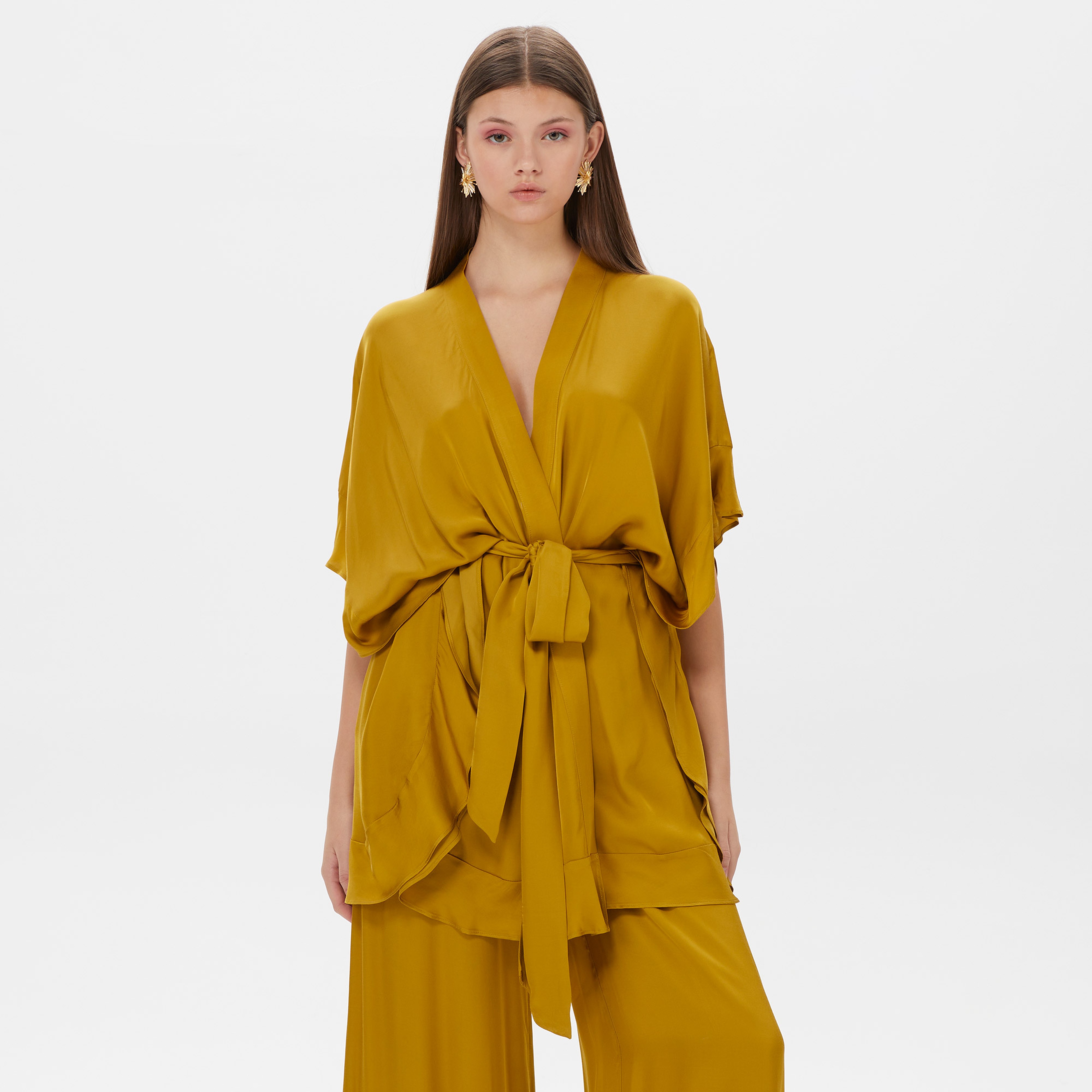 Dahlia Bianca Kadın Sarı Kimono