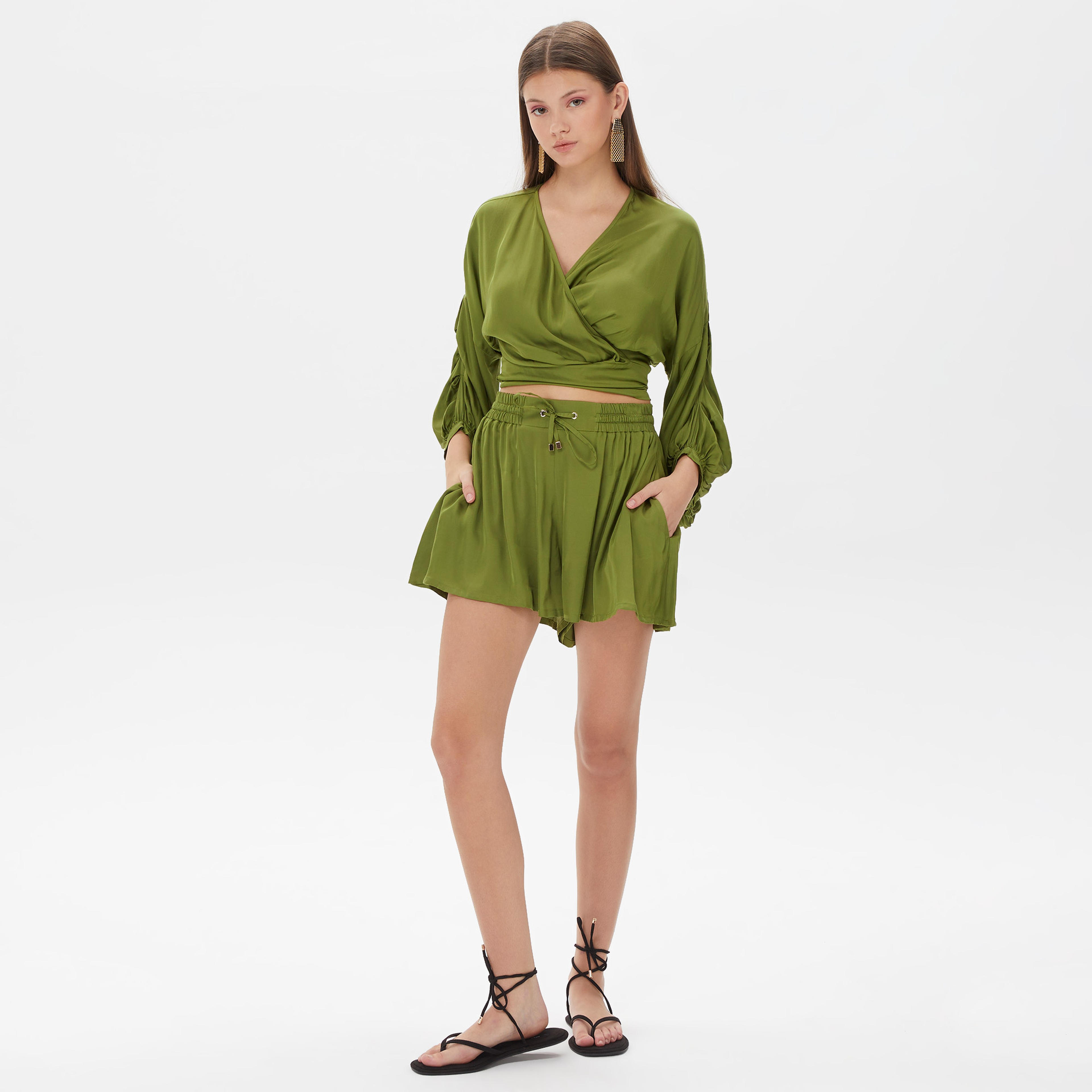 Dahlia Bianca Kadın Yeşil Şort