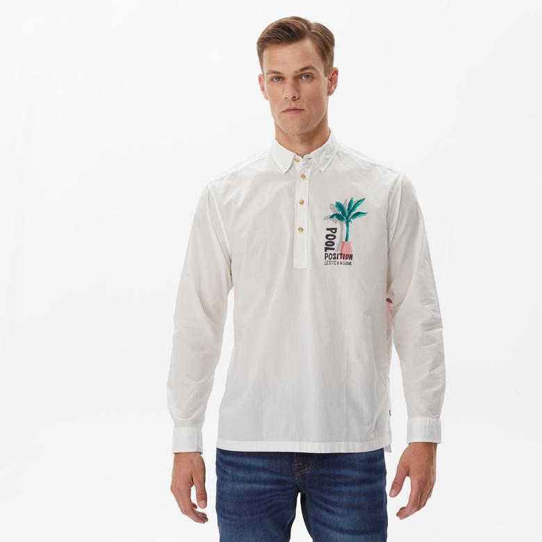 Scotch&Soda Erkek Beyaz Gömlek