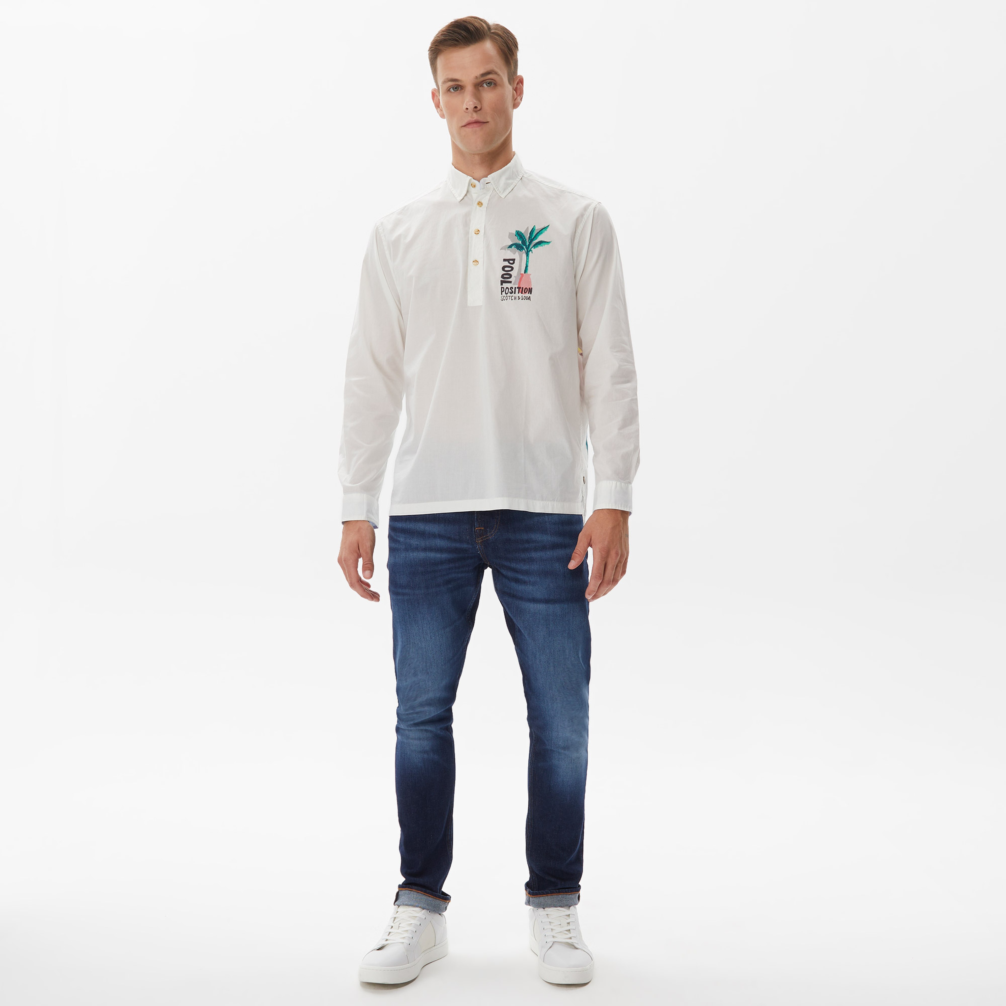 Scotch&Soda Erkek Beyaz Gömlek